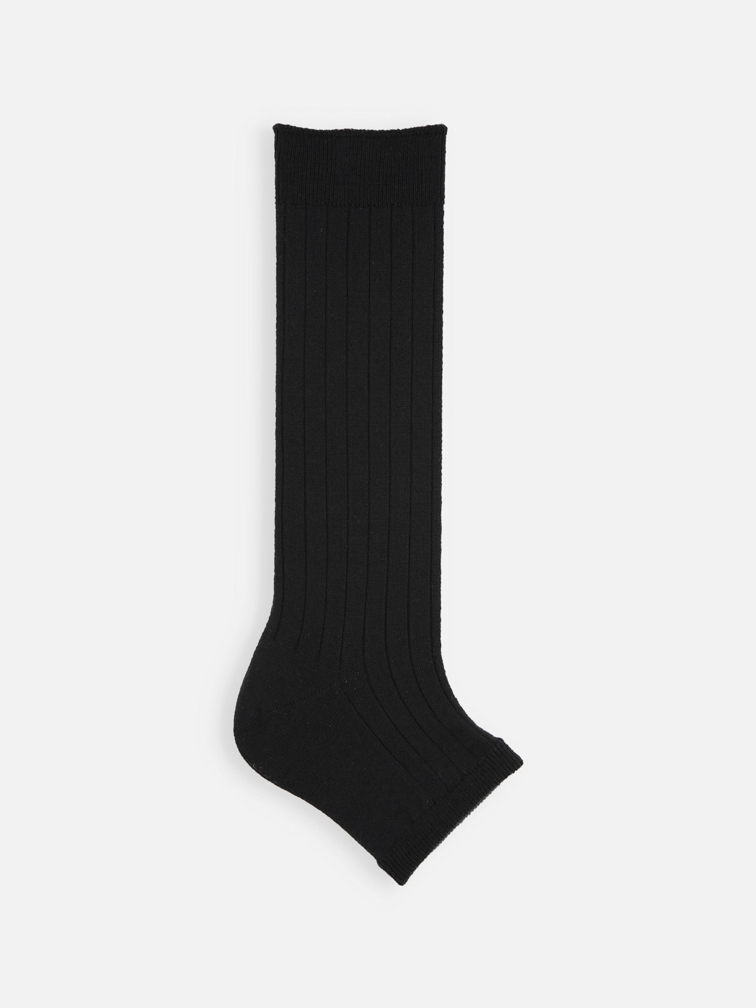 Merino Wool Toe-Less Rib High-Cut Socks
