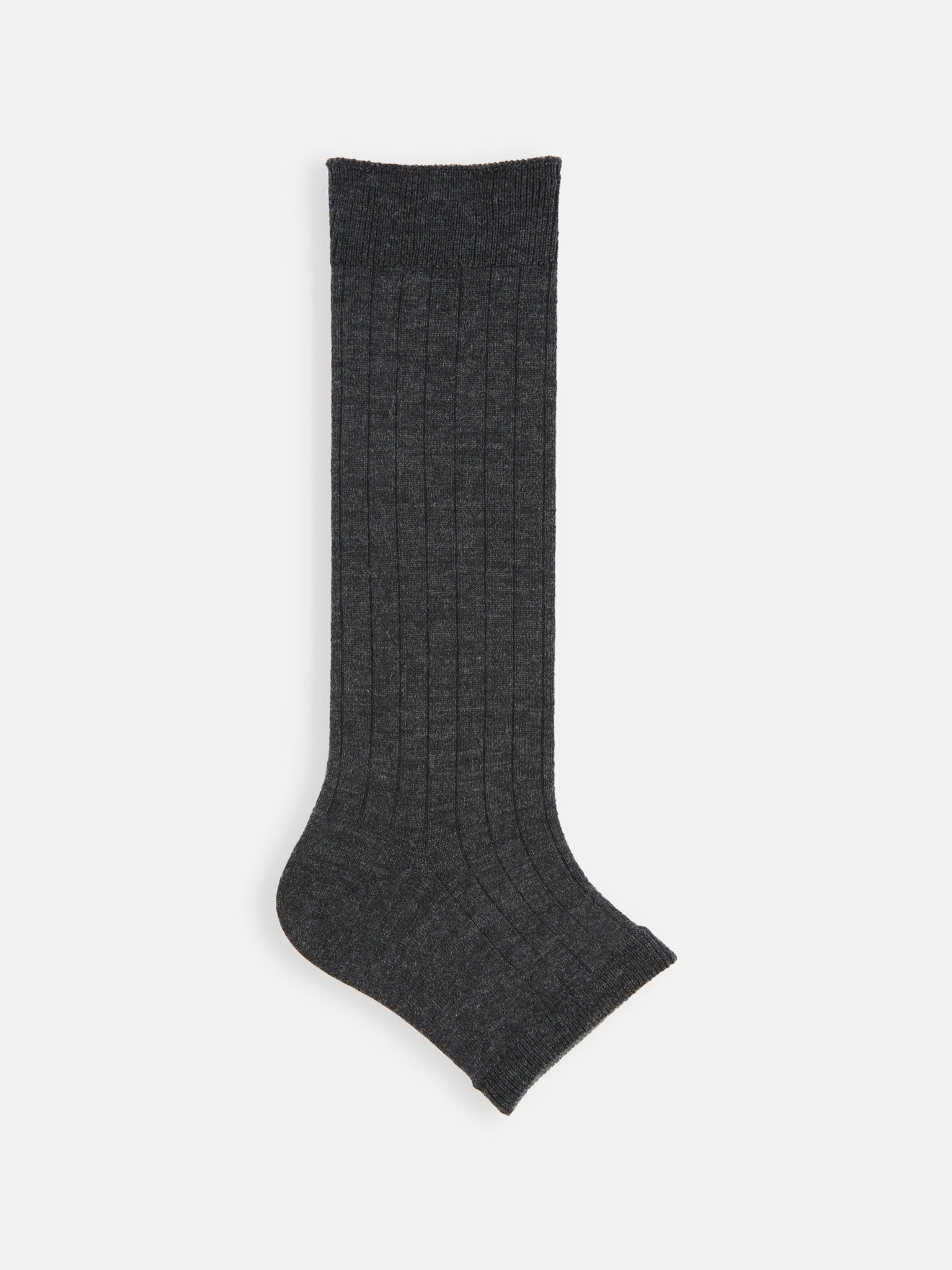 Merino Wool Toe-Less Rib High-Cut Socks