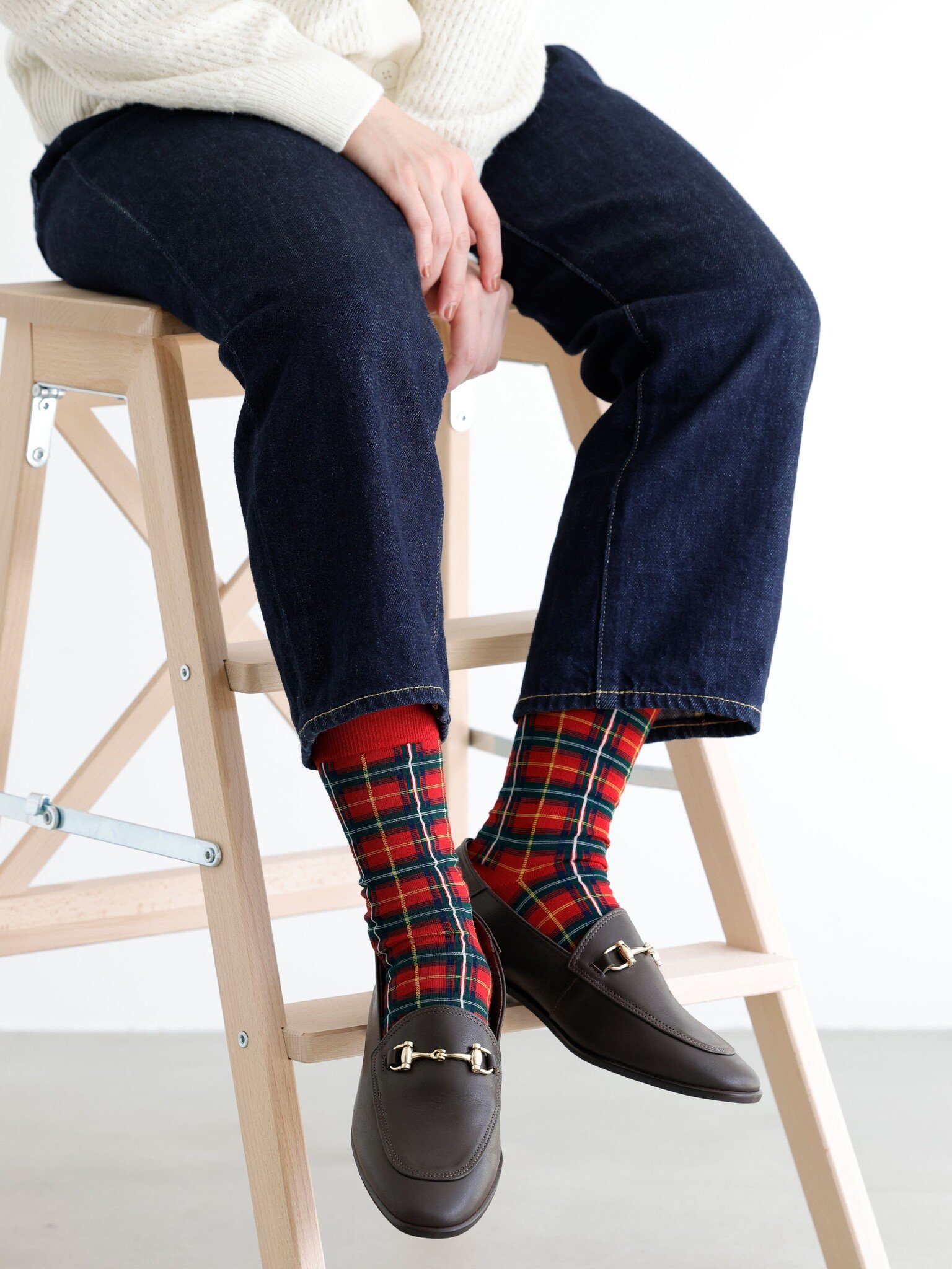 Tartan Check Crew Sokken