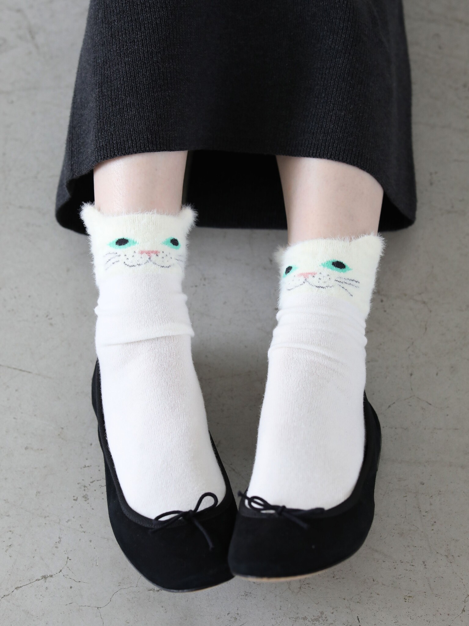 Zachte kattengezicht lage sokken