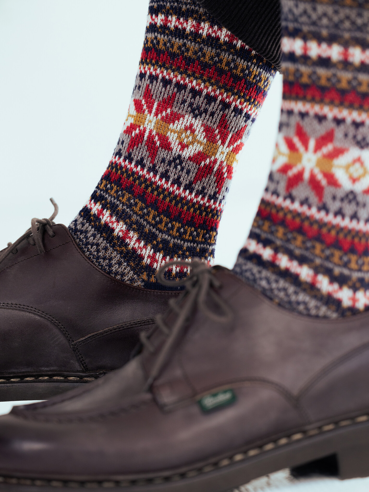 Lamswollen Fair Isle Mid Calf Sokken M