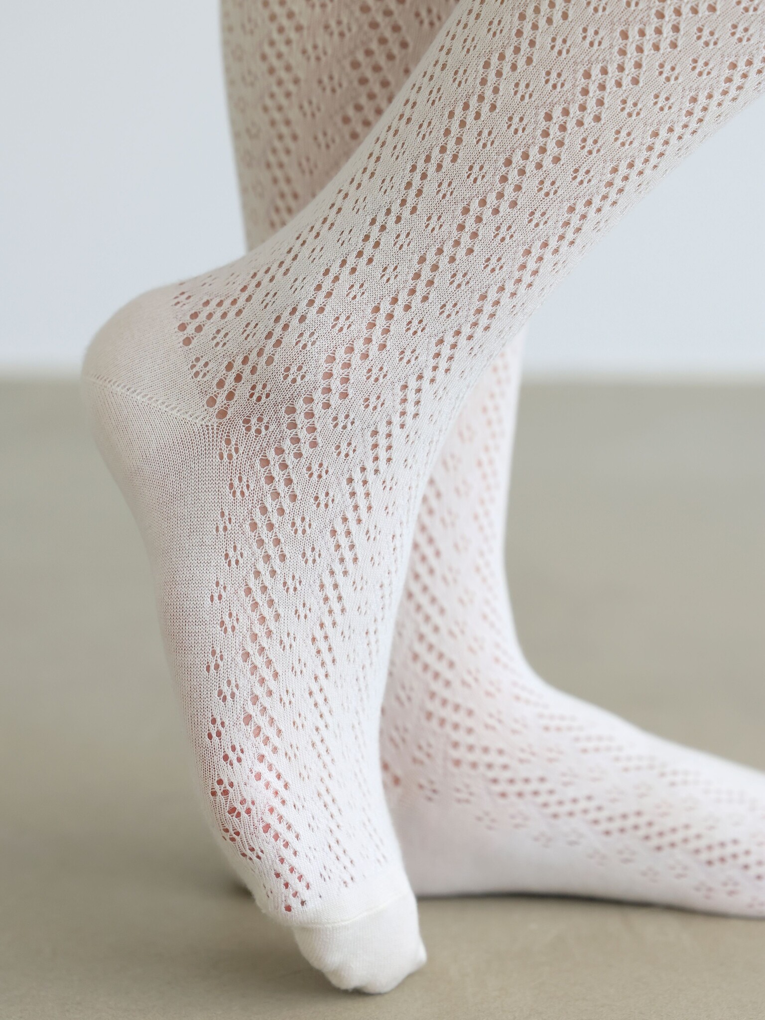 Meia-calça listrada vazada 250D