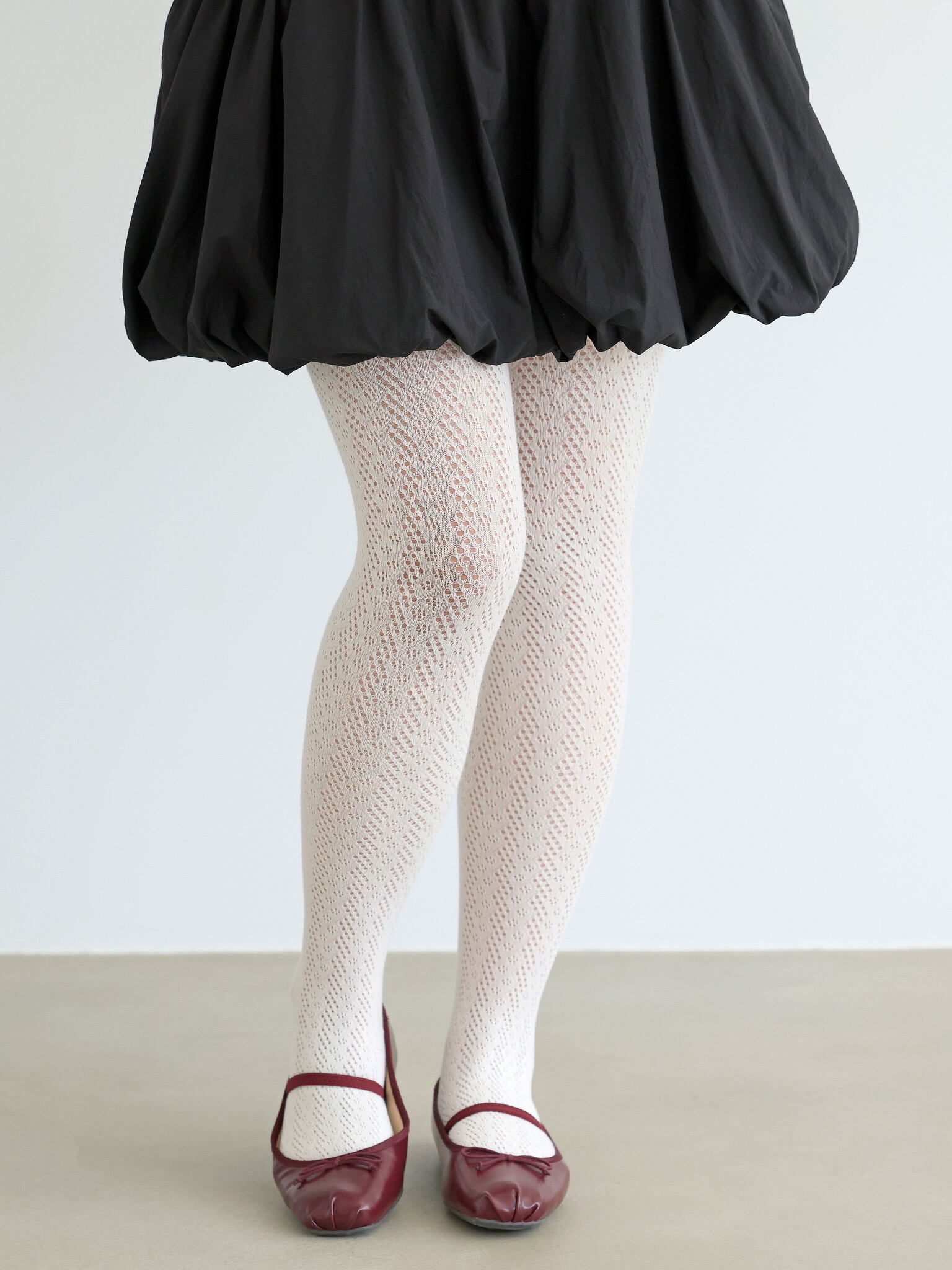 Meia-calça listrada vazada 250D