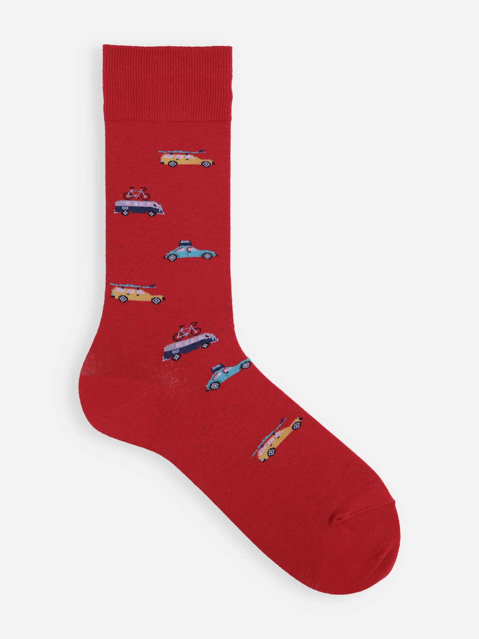 Leisure Car Pattern Crew Socks M