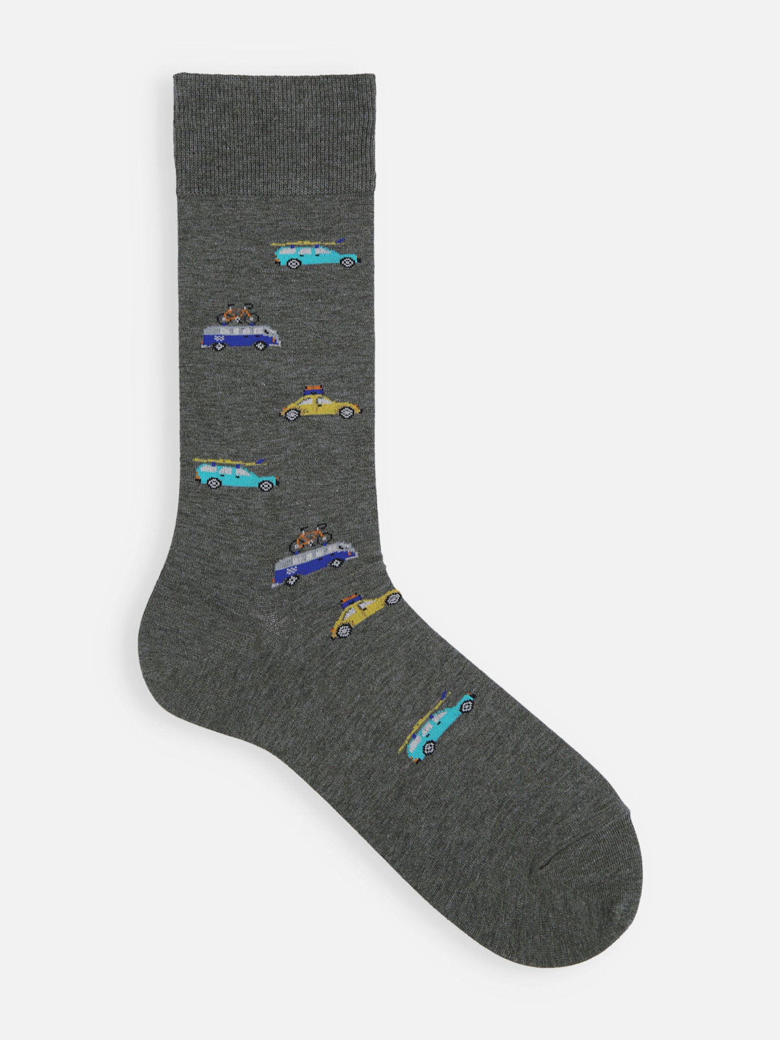 Leisure Car Pattern Crew Socks M