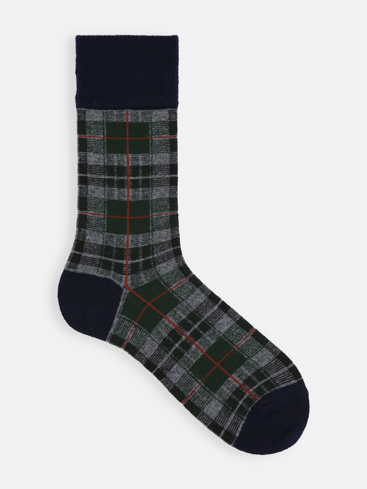 Merino Wool Tartan Crew Socks