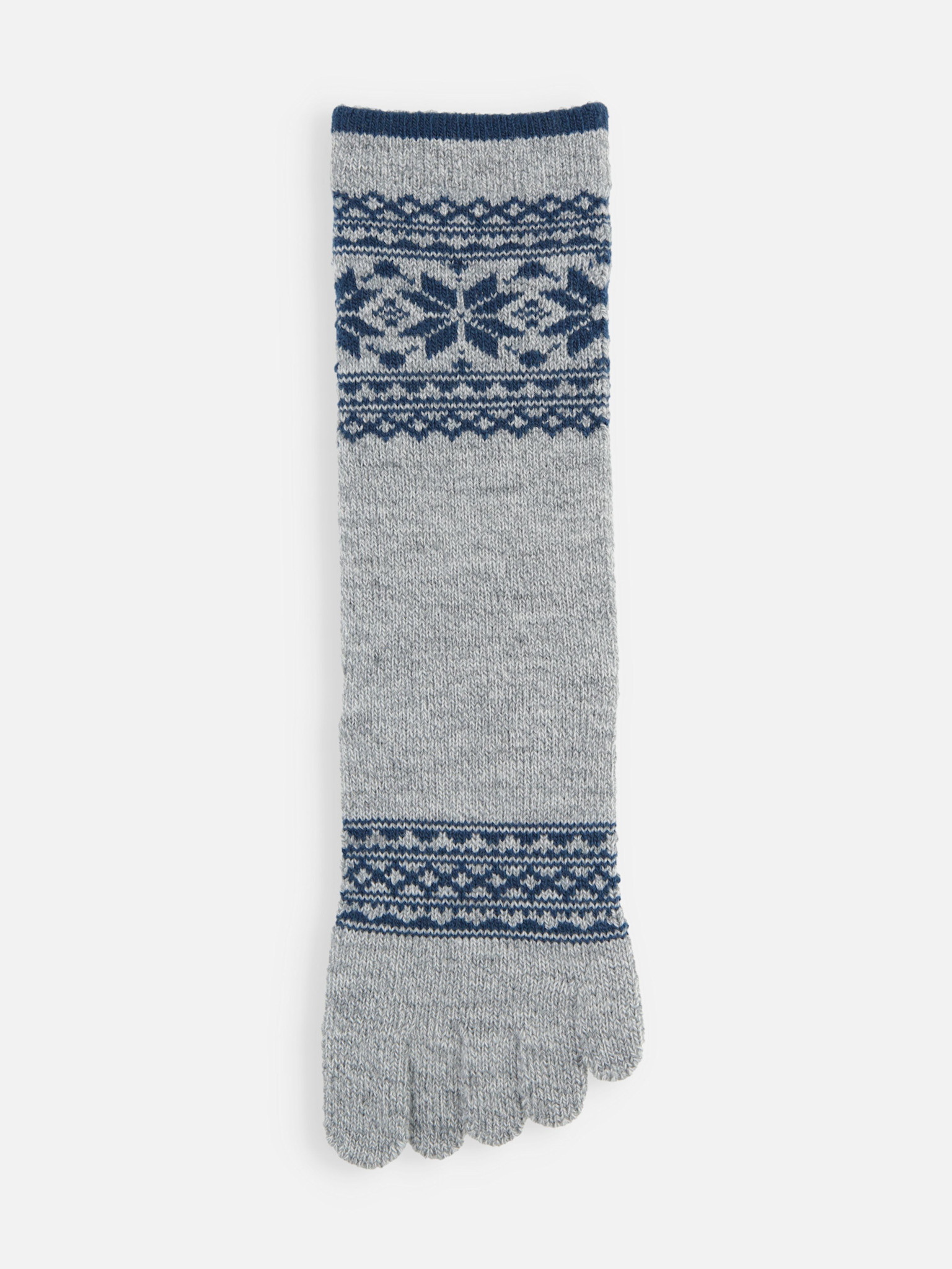Jacquard Snowflake Toe Crew Sokken M