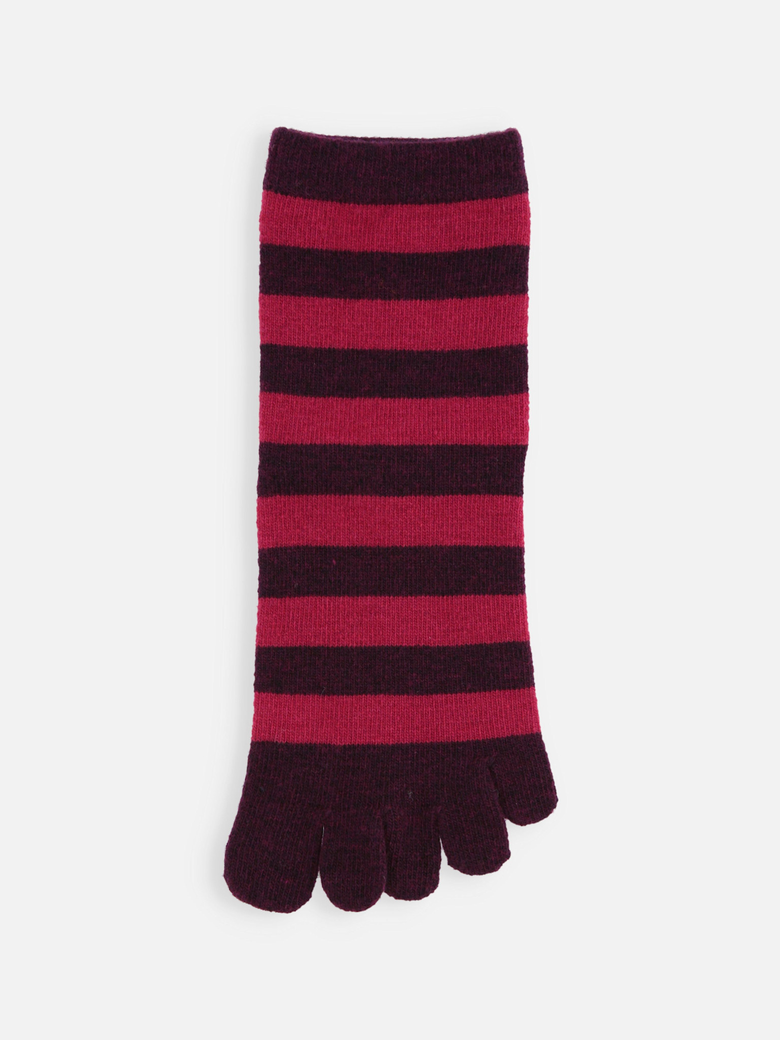 Wollen Tabi lage sokken met brede strepen