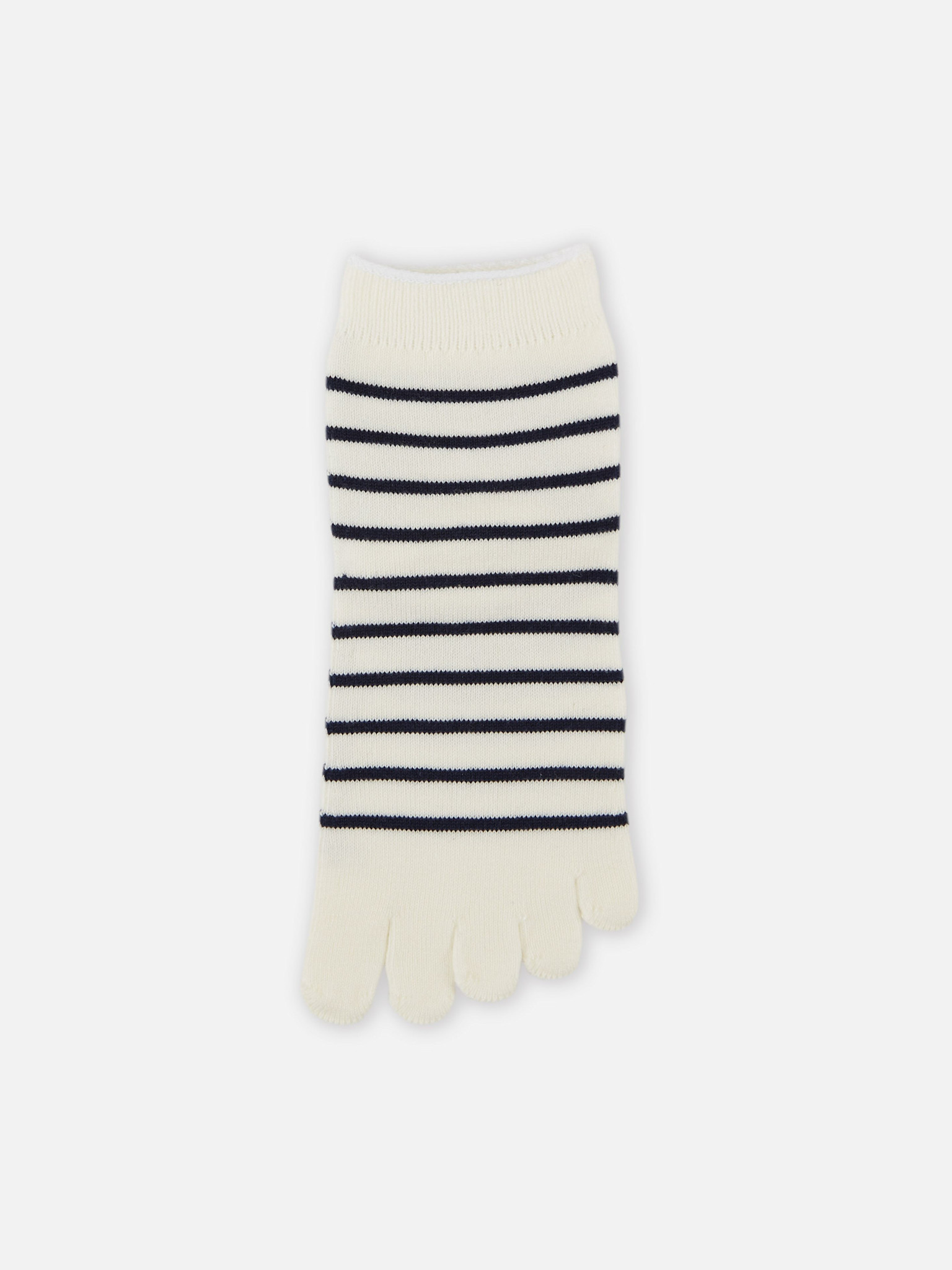 Socquette 5 orteils rayures marinière