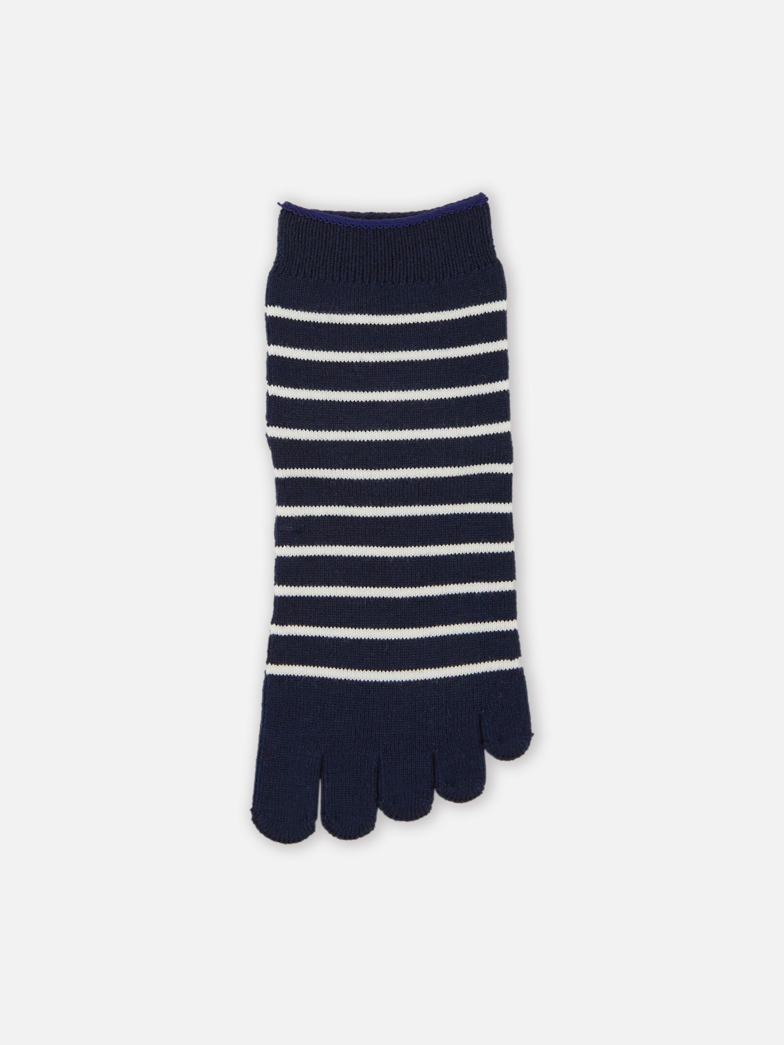 Socquette 5 orteils rayures marinière