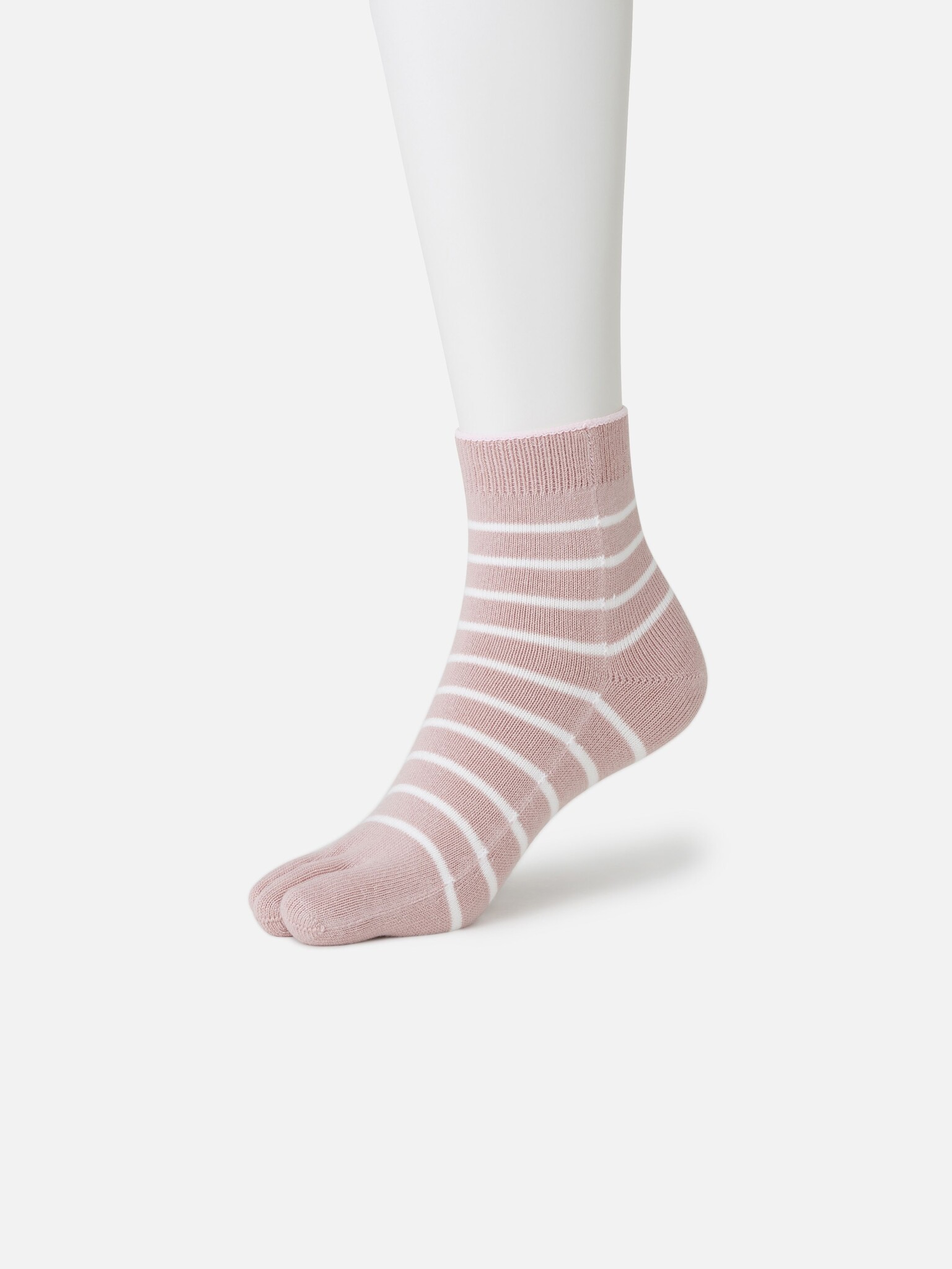 Socquette 5 orteils rayures marinière