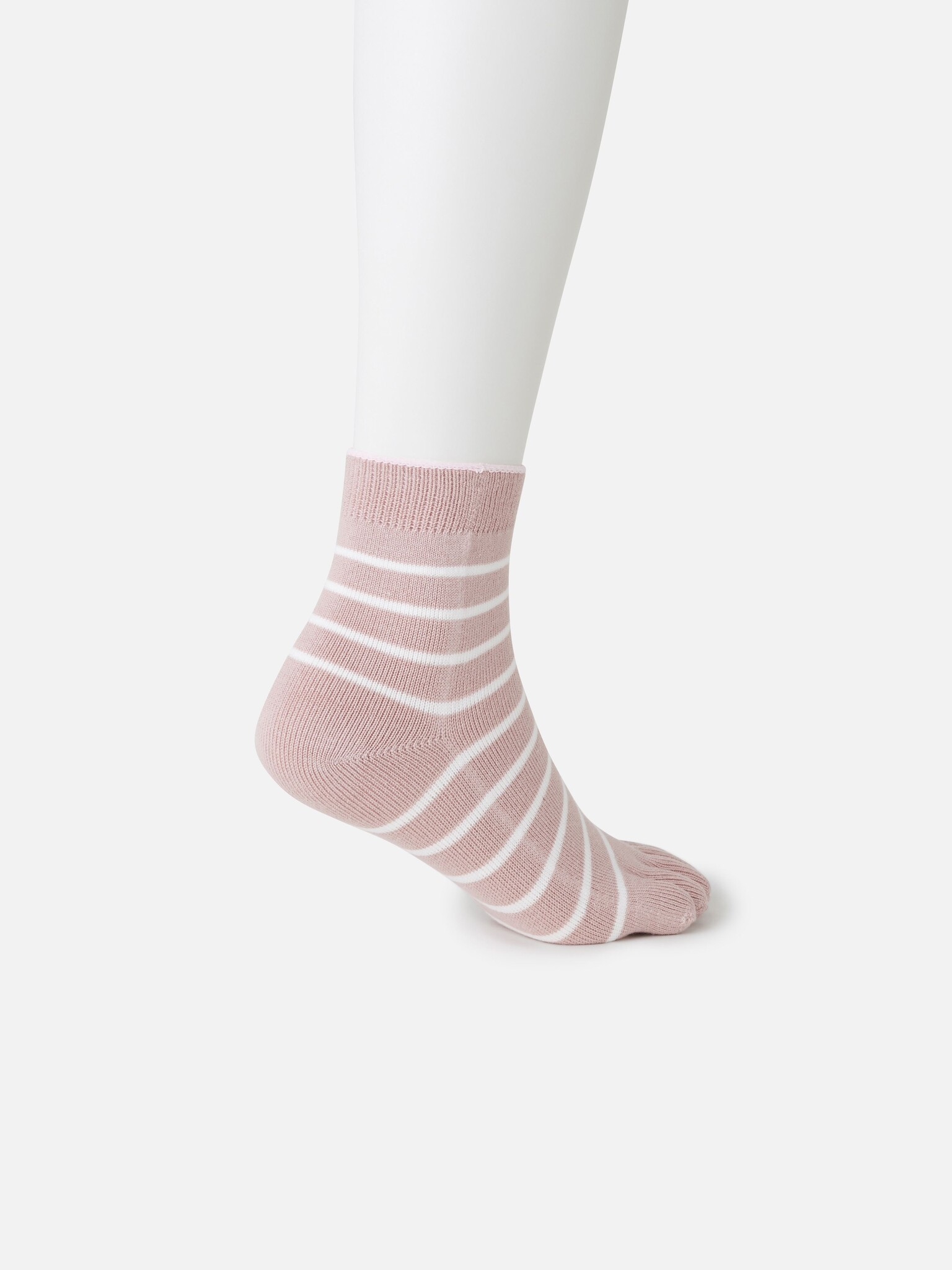 Socquette 5 orteils rayures marinière