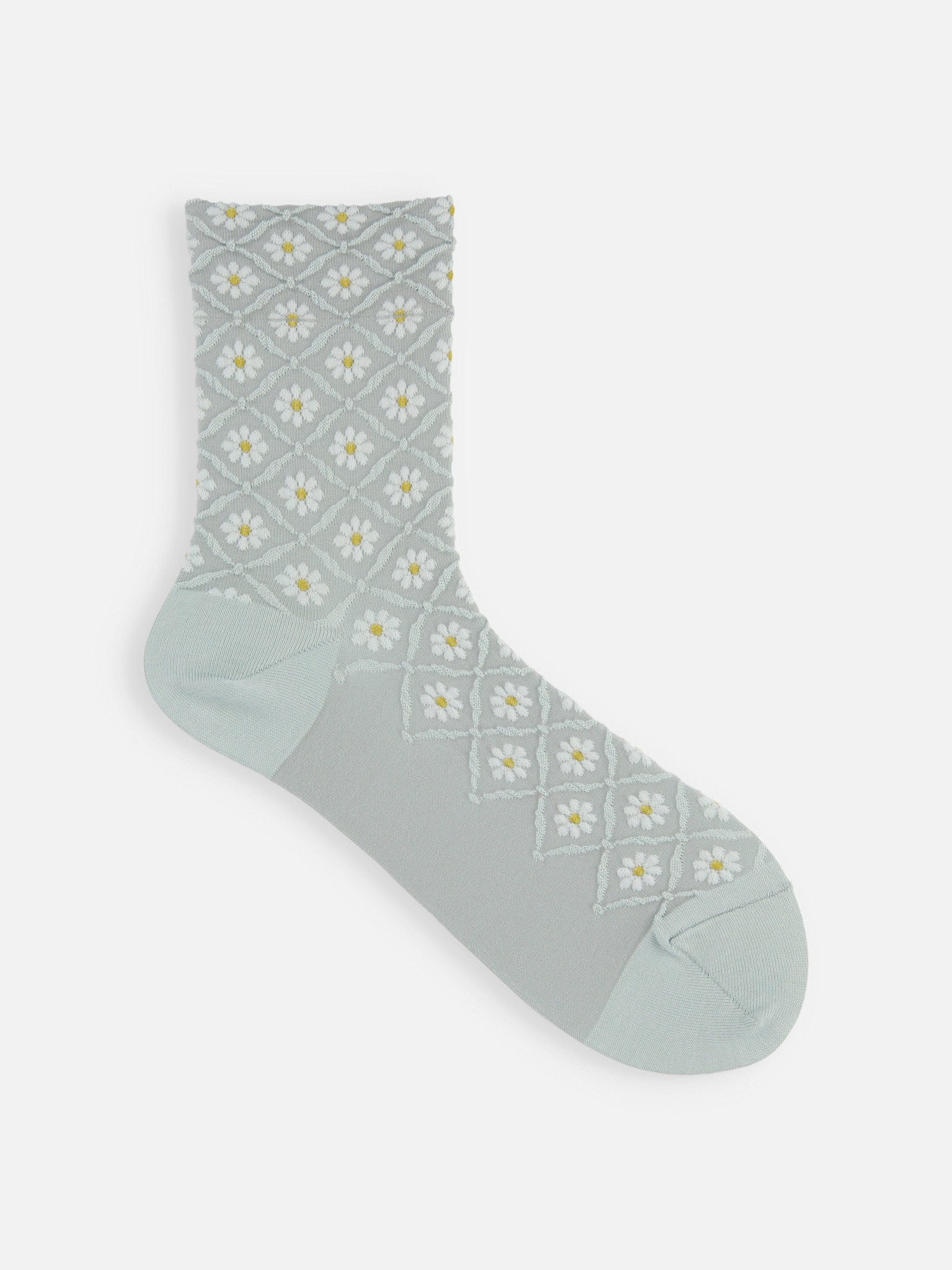 Socquette motif fleurs flottantes