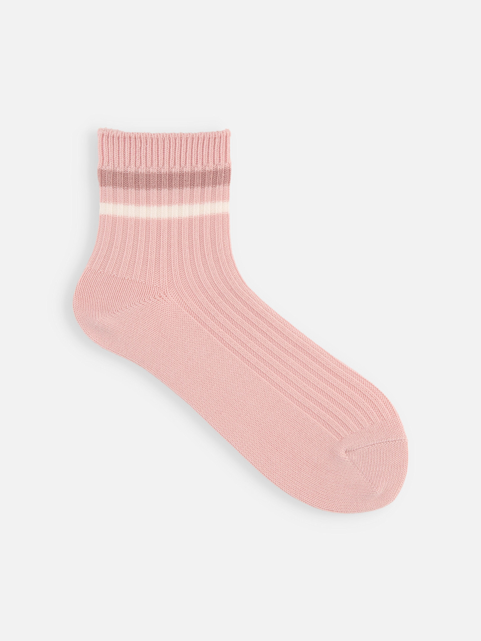 Calcetines tobilleros de rayas bicolor, talla 96N