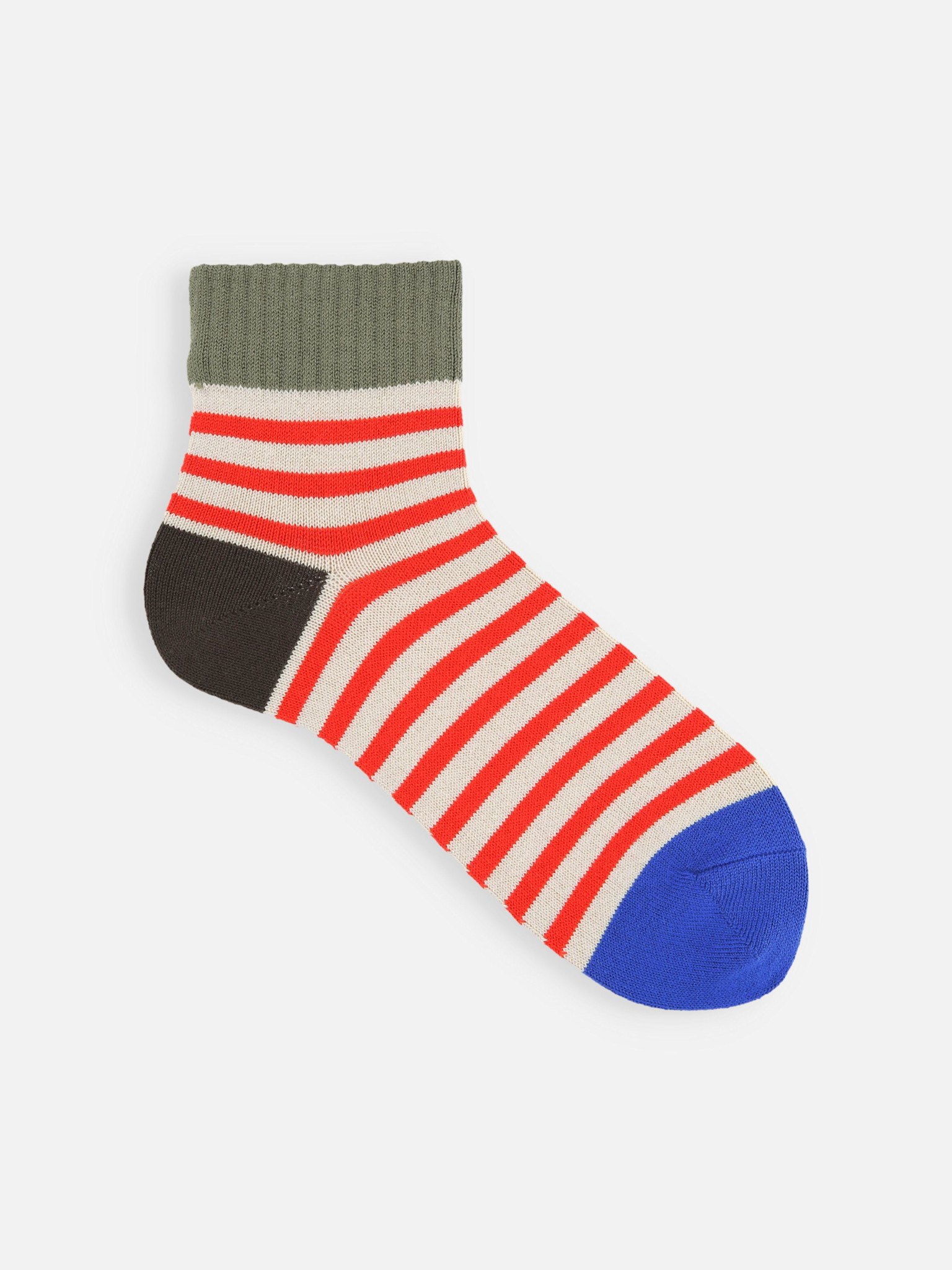 Socquette rayures et color-block