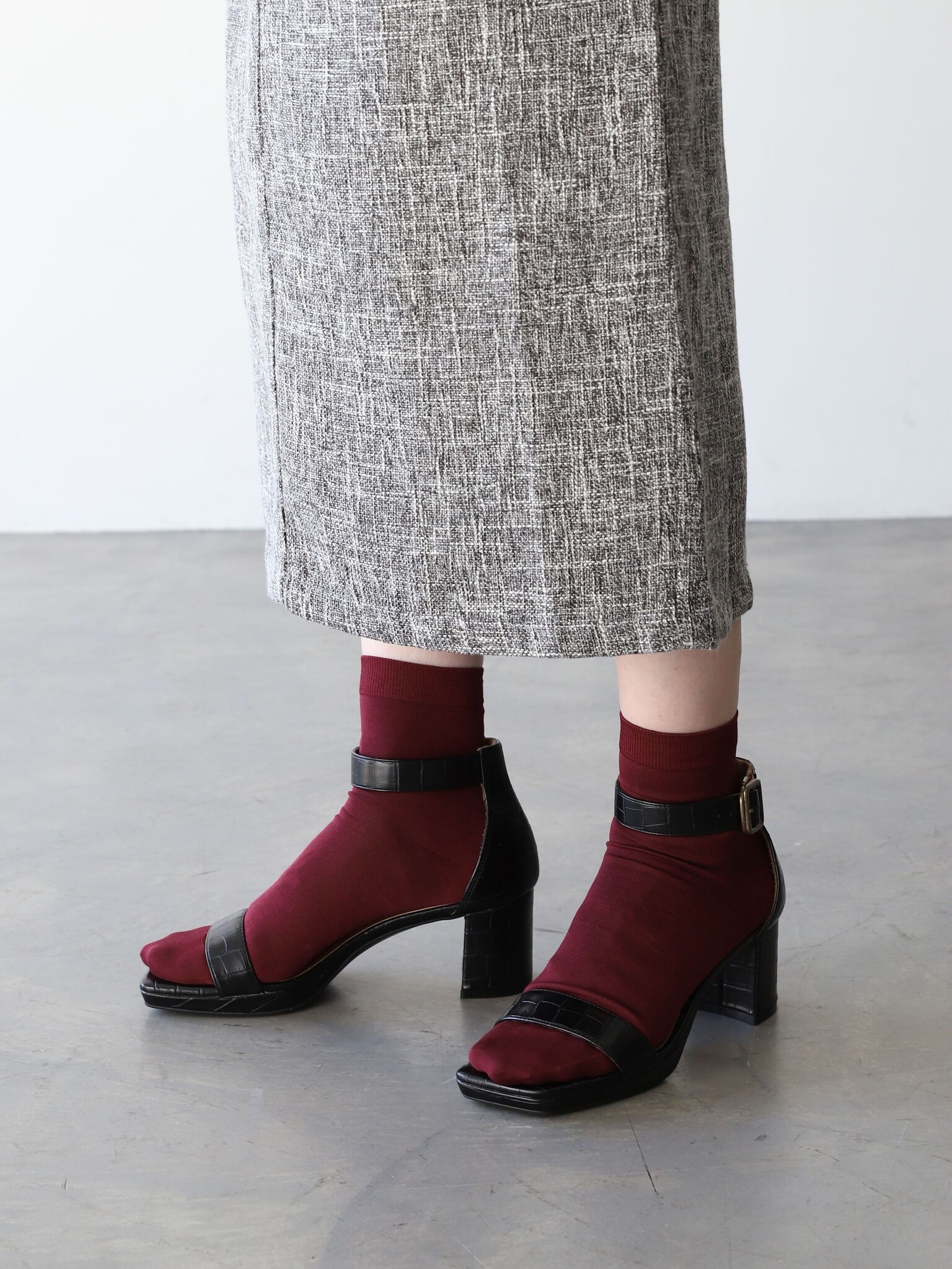 Meia de algodão Supima lisa e fina 220N