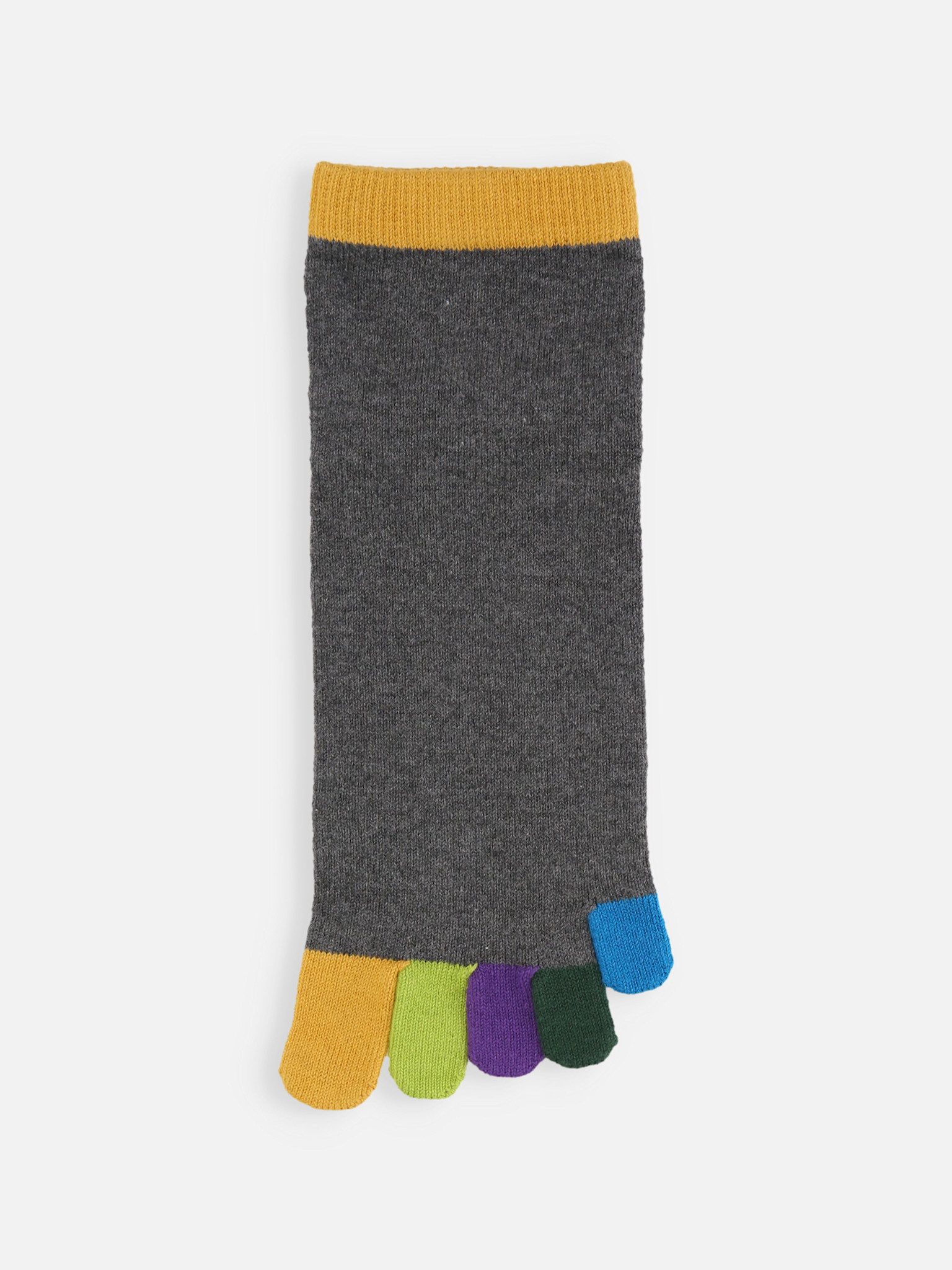 Calzini alla caviglia arcobaleno a 5 dita M