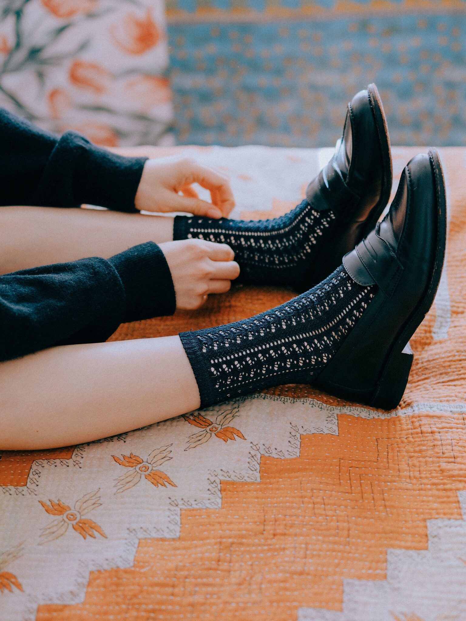 Meias de tornozelo de malha Irmack S