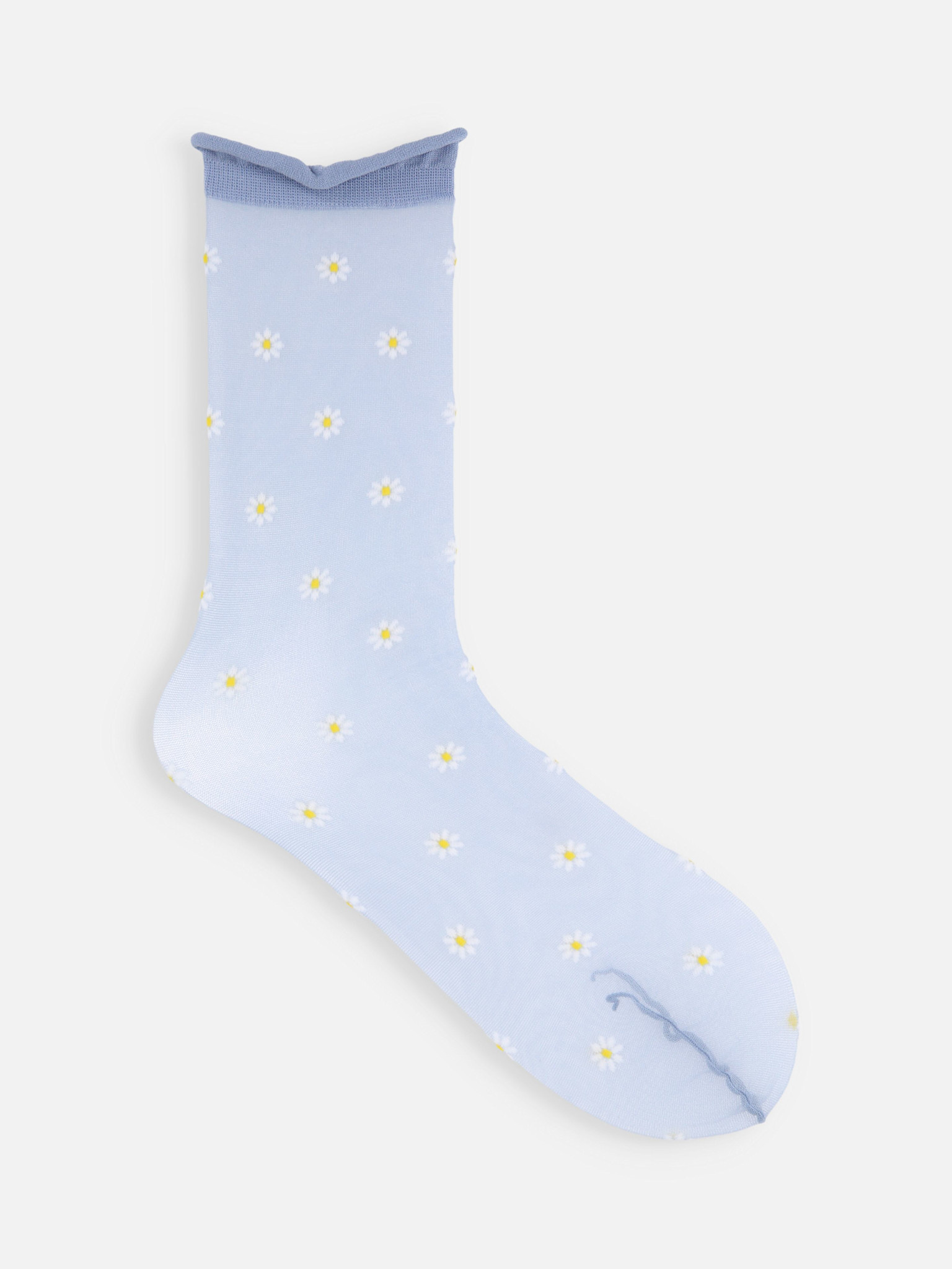 Mi-chaussettemi-transparente fleurs marguerite