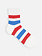 Wide Tricolour Stripes Short Socks