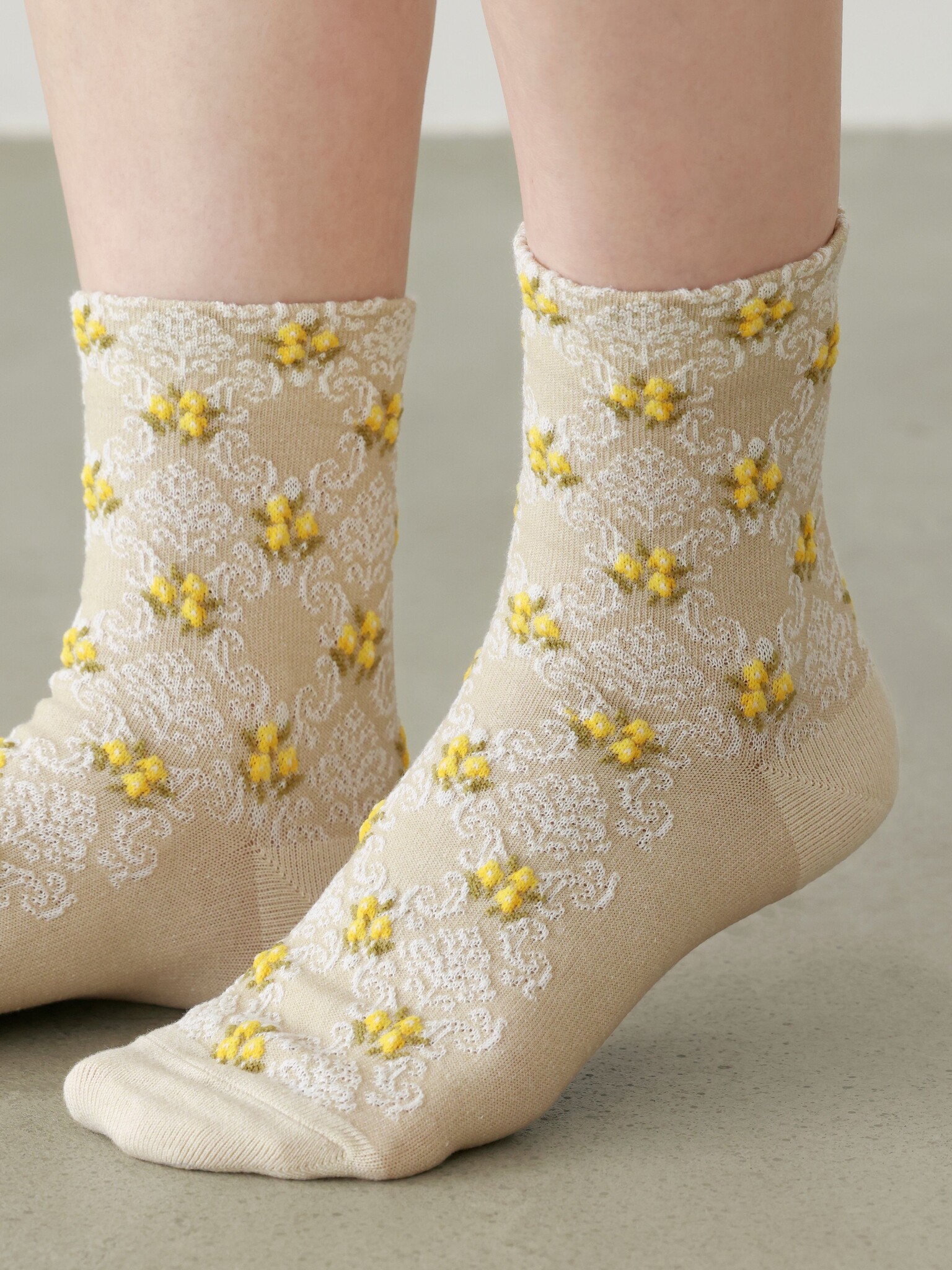 Socquette petites fleurs de printemps