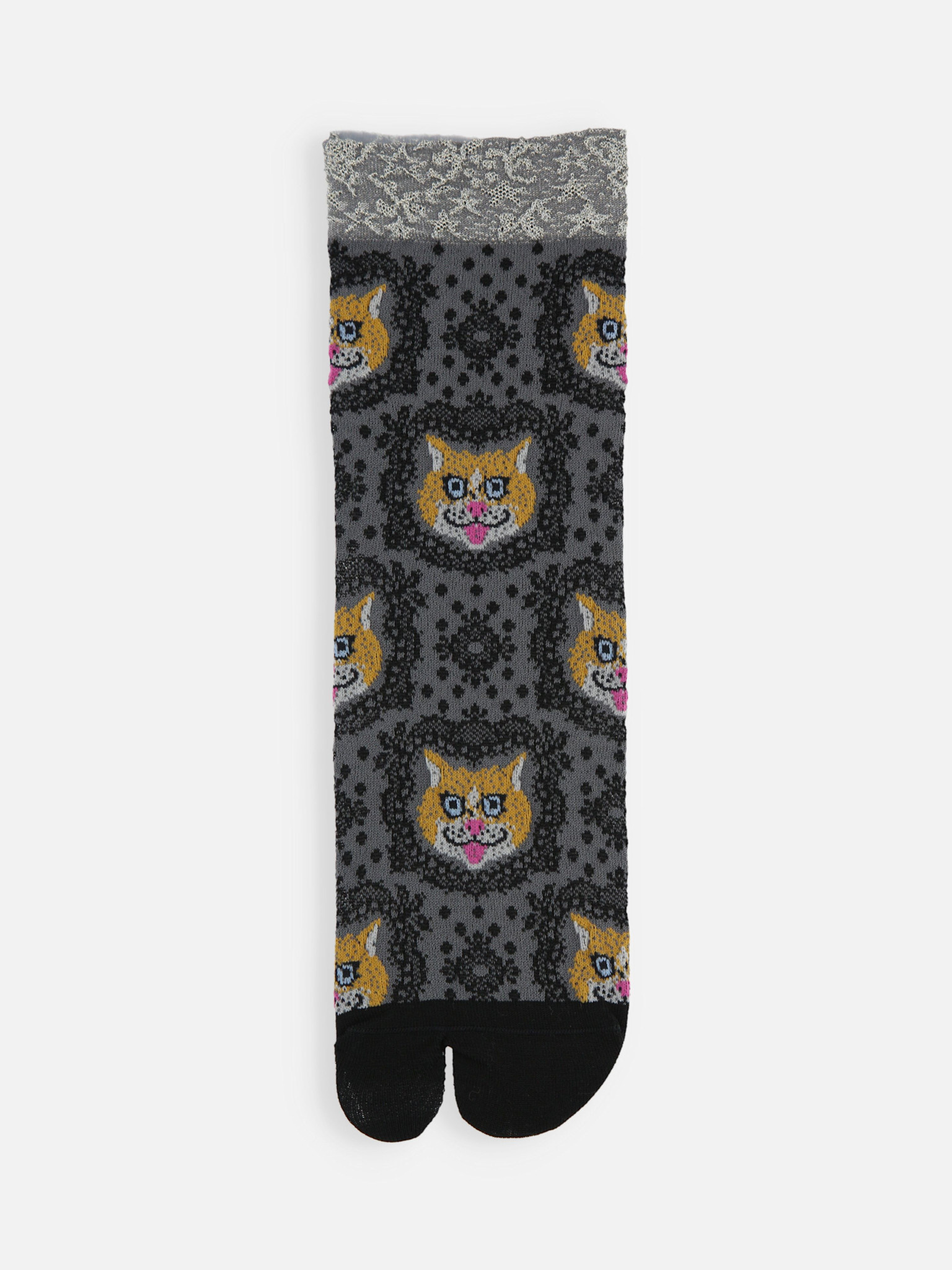 Calzini Tabi con teste di gatto fluttuanti