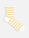 Niedrige Socken aus Baumwoll-/Leinennetzgewebe mit Streifen