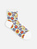 Calcetines finos hasta el tobillo con estampado de jardín floral.