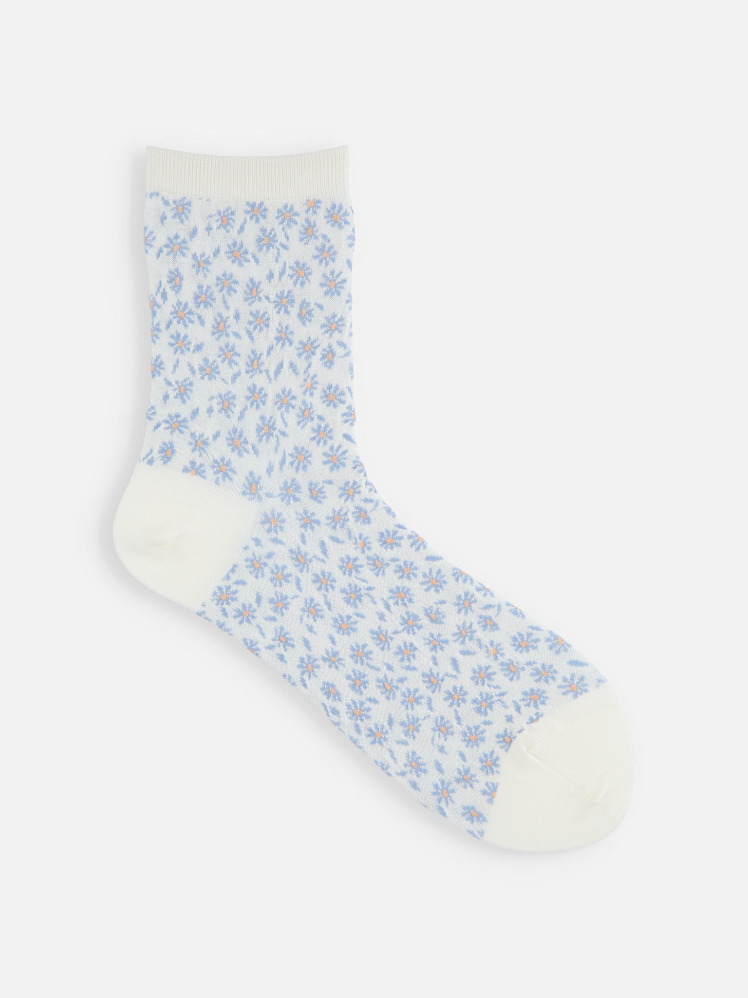 Leichte Knöchelsocken mit Gänseblümchenmuster