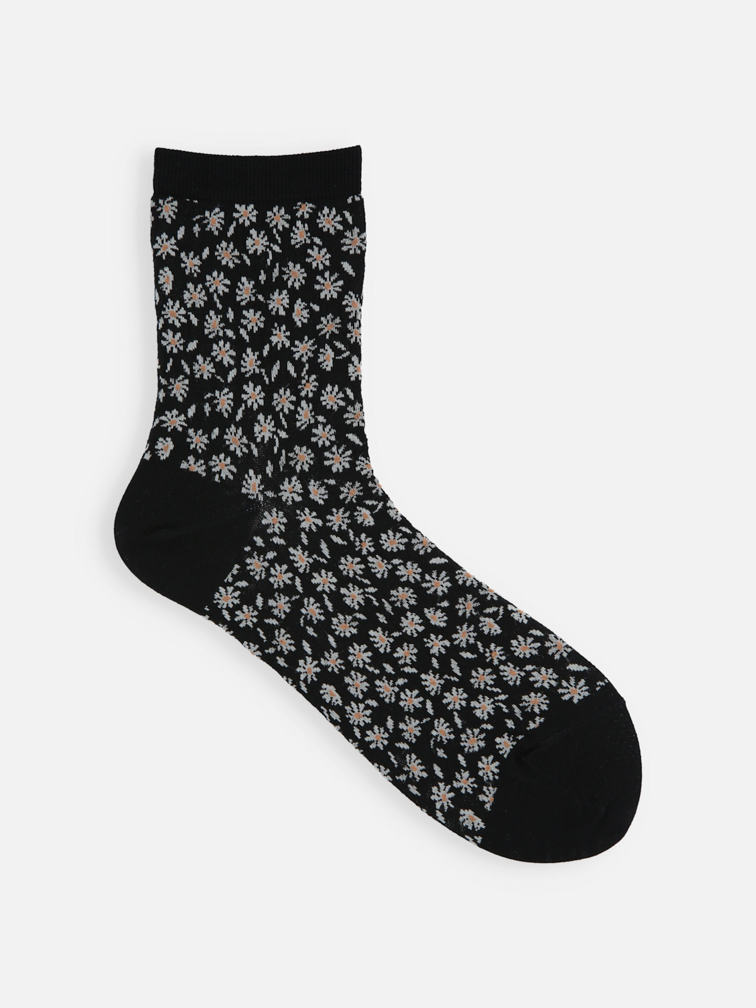 Leichte Knöchelsocken mit Gänseblümchenmuster