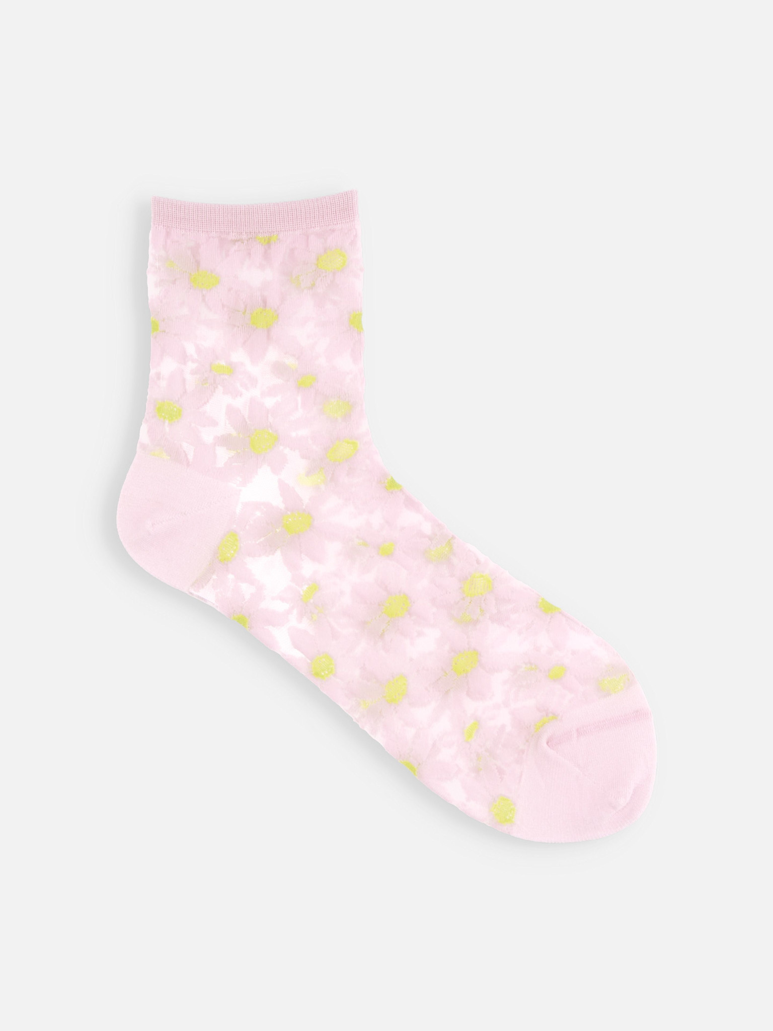 Transparente Gänseblümchen-Knöchelsocken