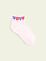Kinder-Sneakersocken mit Herzchenmuster, Größe L (19–21 cm)