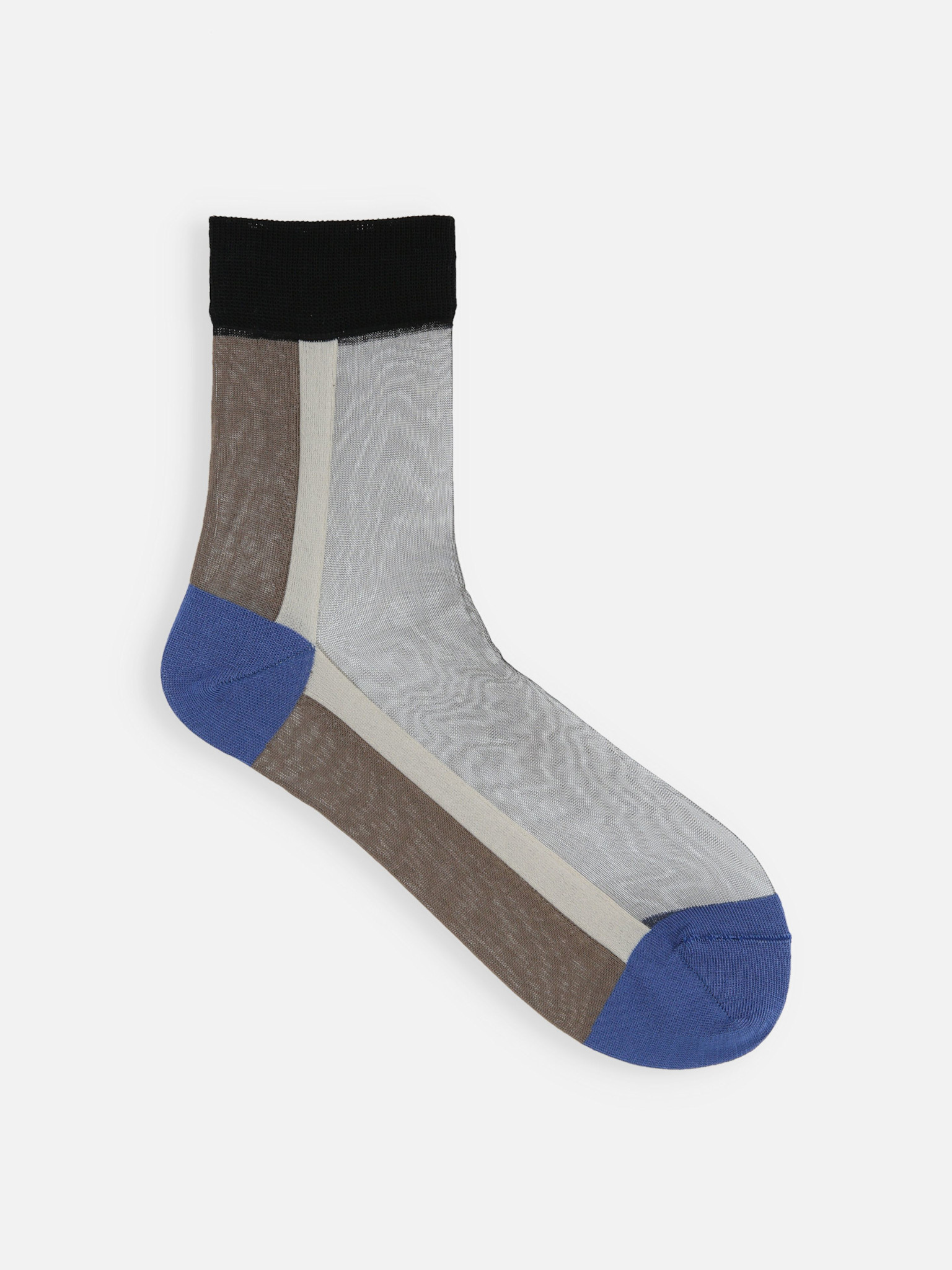 Socquette transparente panneau coloré