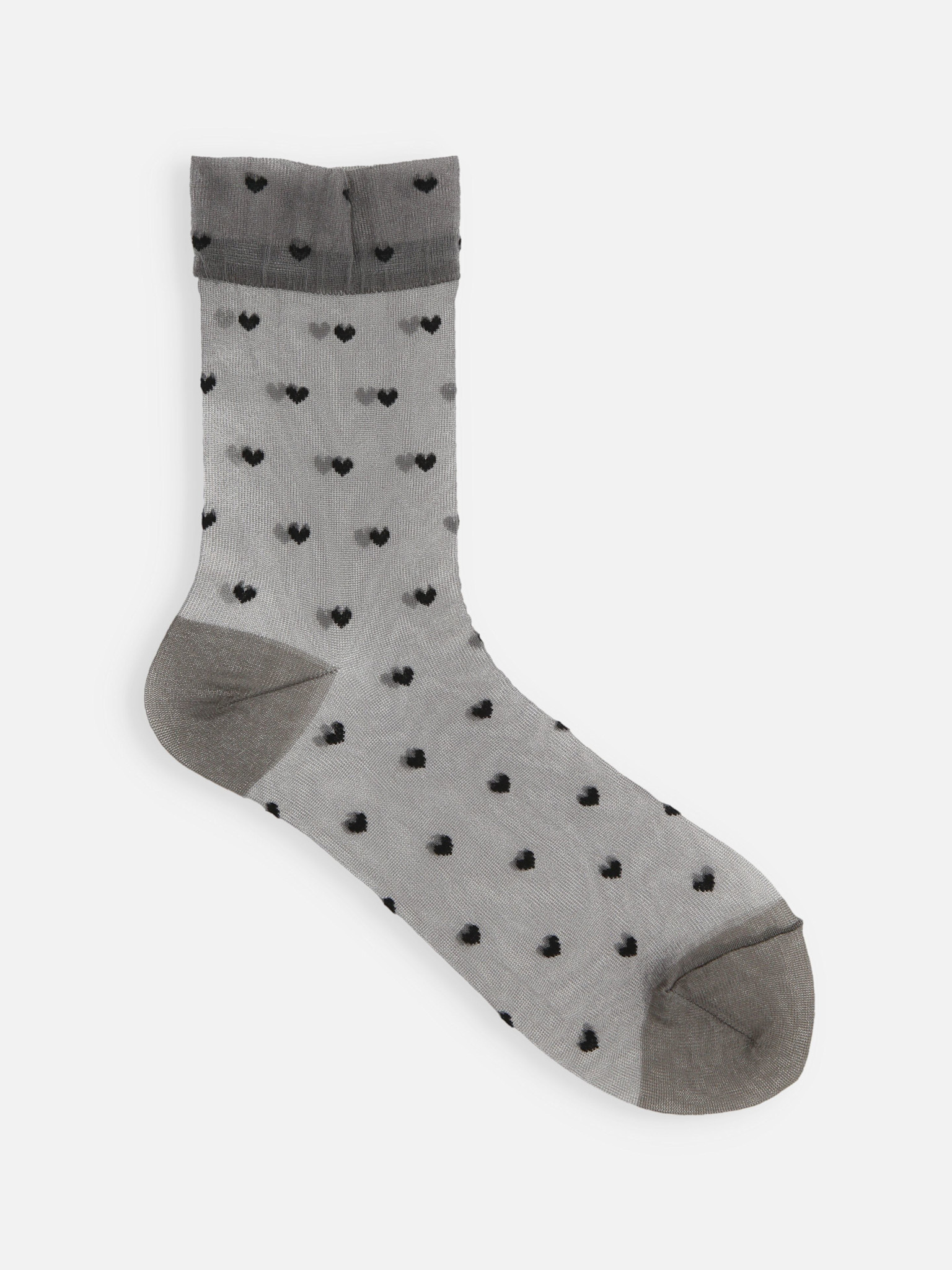 Calzino a cuore trasparente S