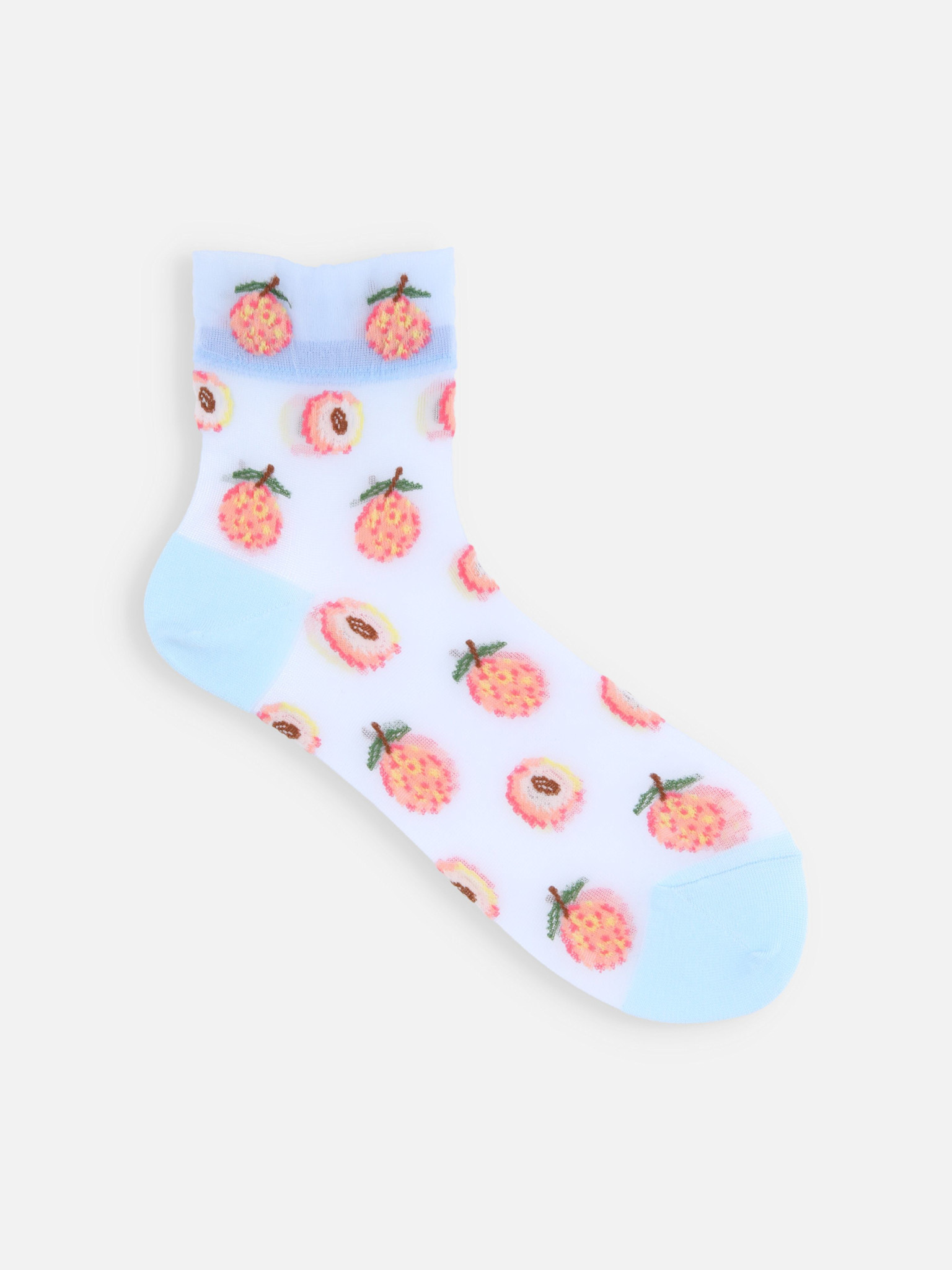 Lychee tule lage sokken