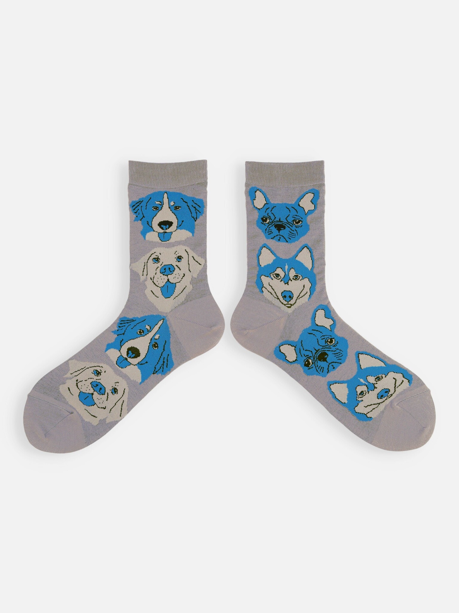 Manga Dog Pattern Crew Socks