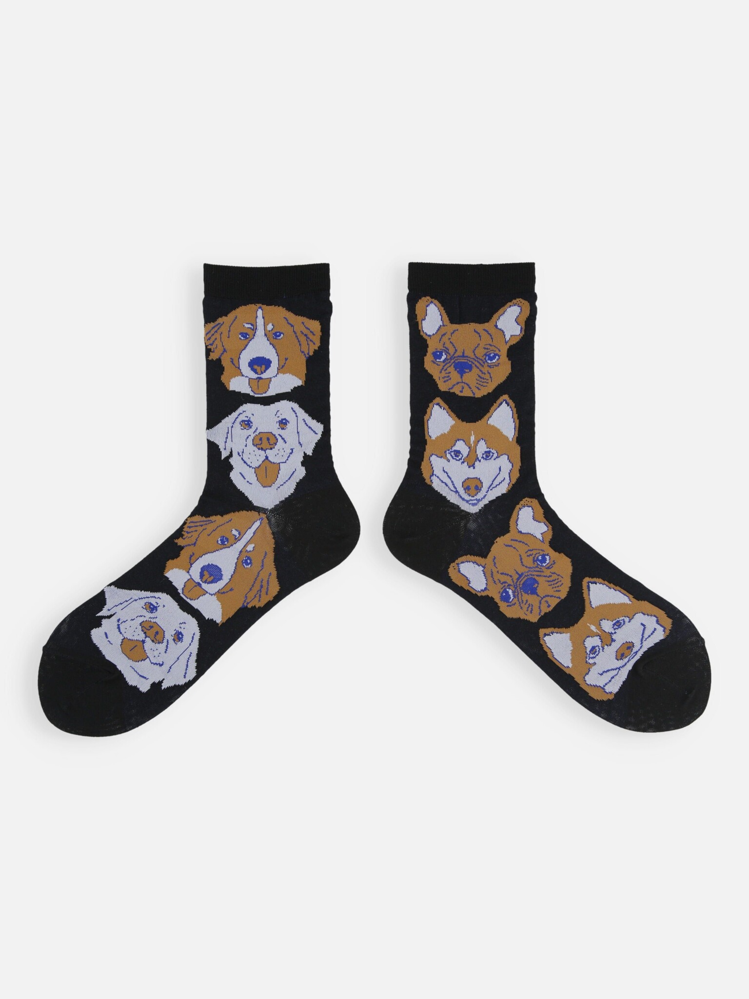 Manga Dog Pattern Crew Socks