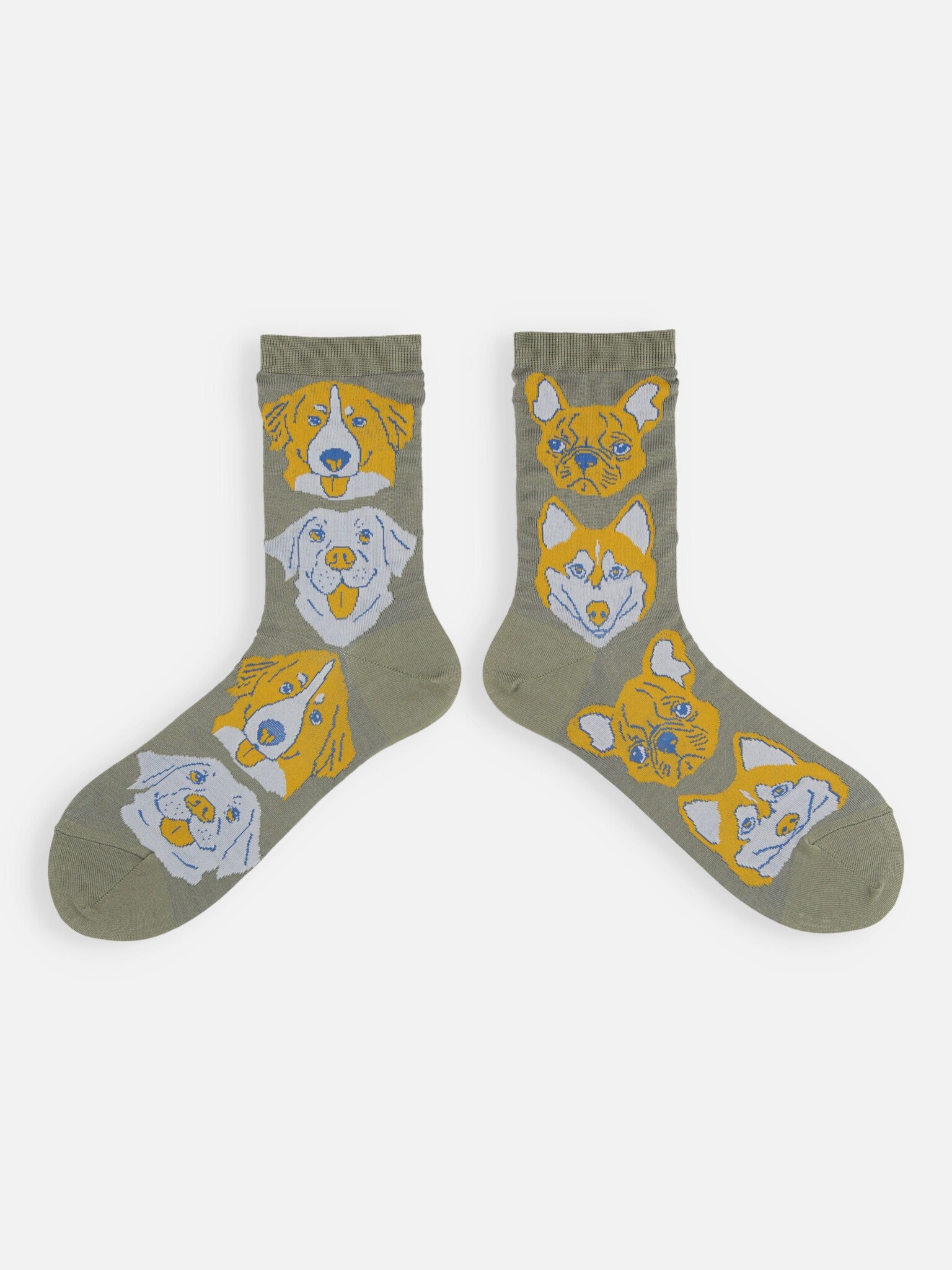 Manga Dog Pattern Crew Socks