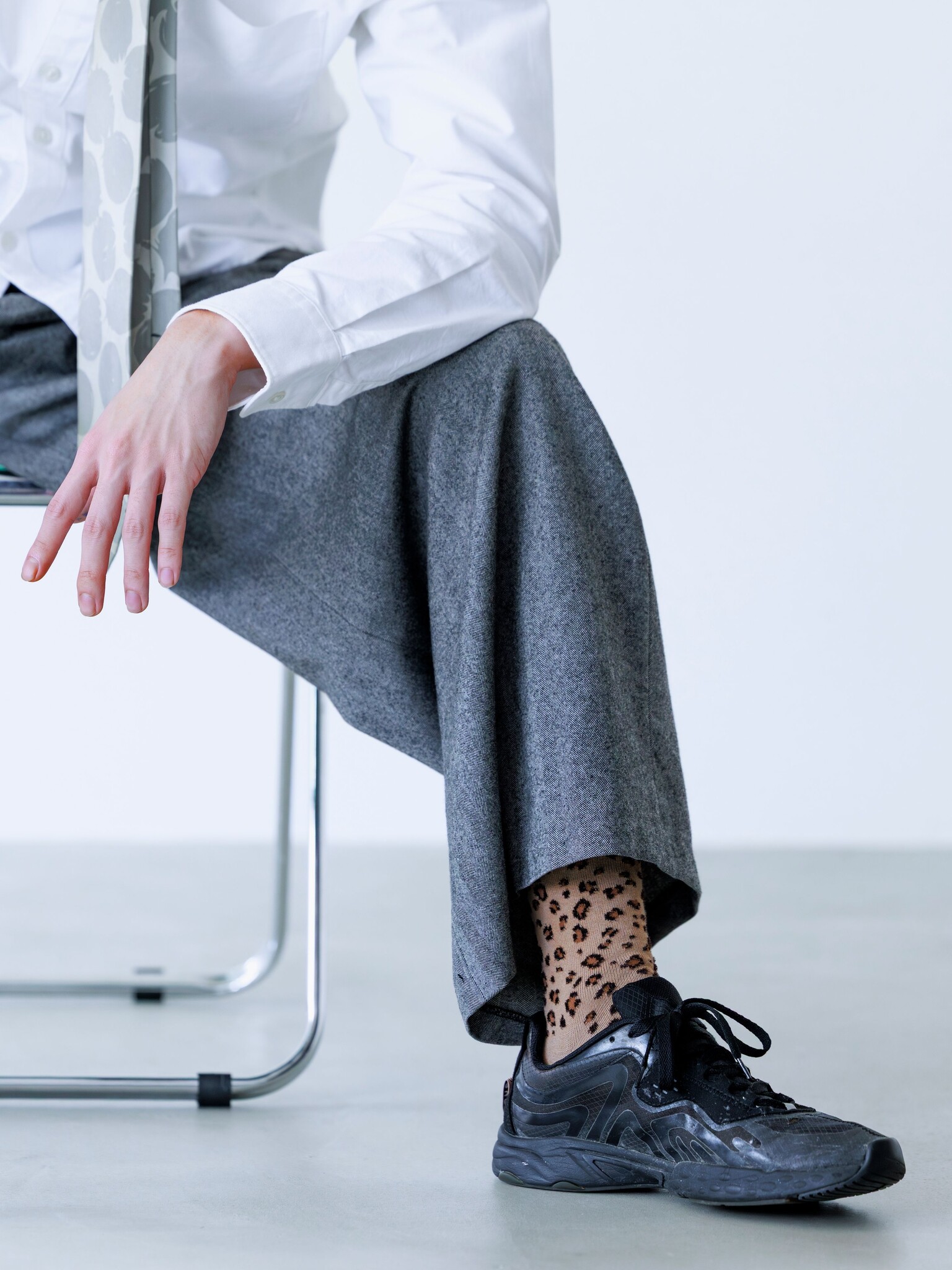 Calcetines altos hasta la rodilla con estampado de leopardo de Epyuk