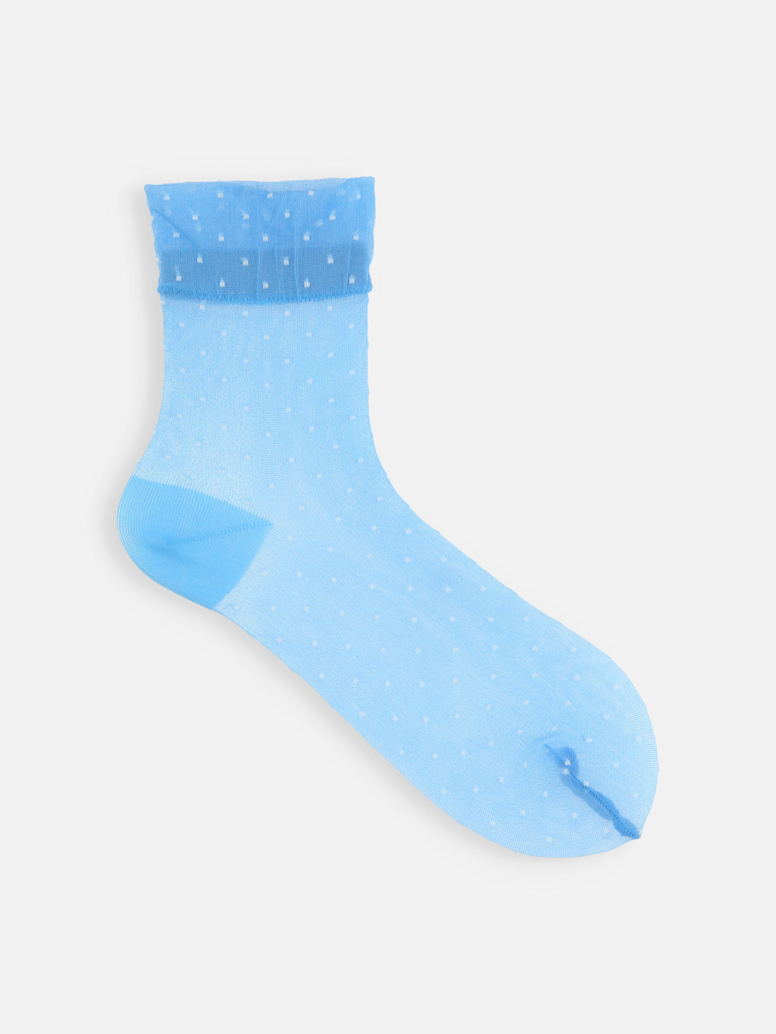 Dunne, transparante sokken met fijne stippen, lage crew-sokken maat S