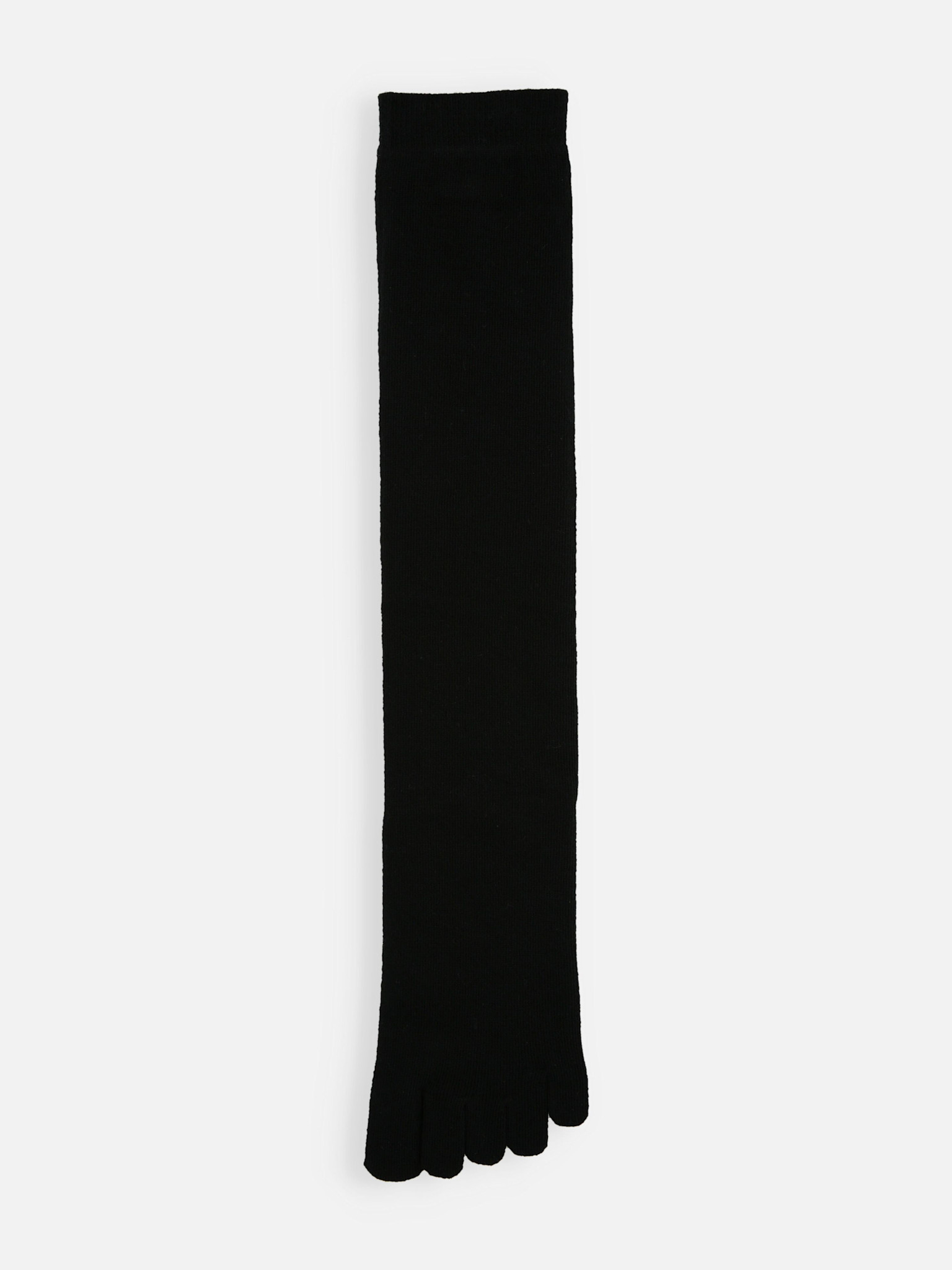 meias lisas de cinco dedos até o joelho