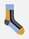 Kurze Socken mit vertikalem Farbblockmuster
