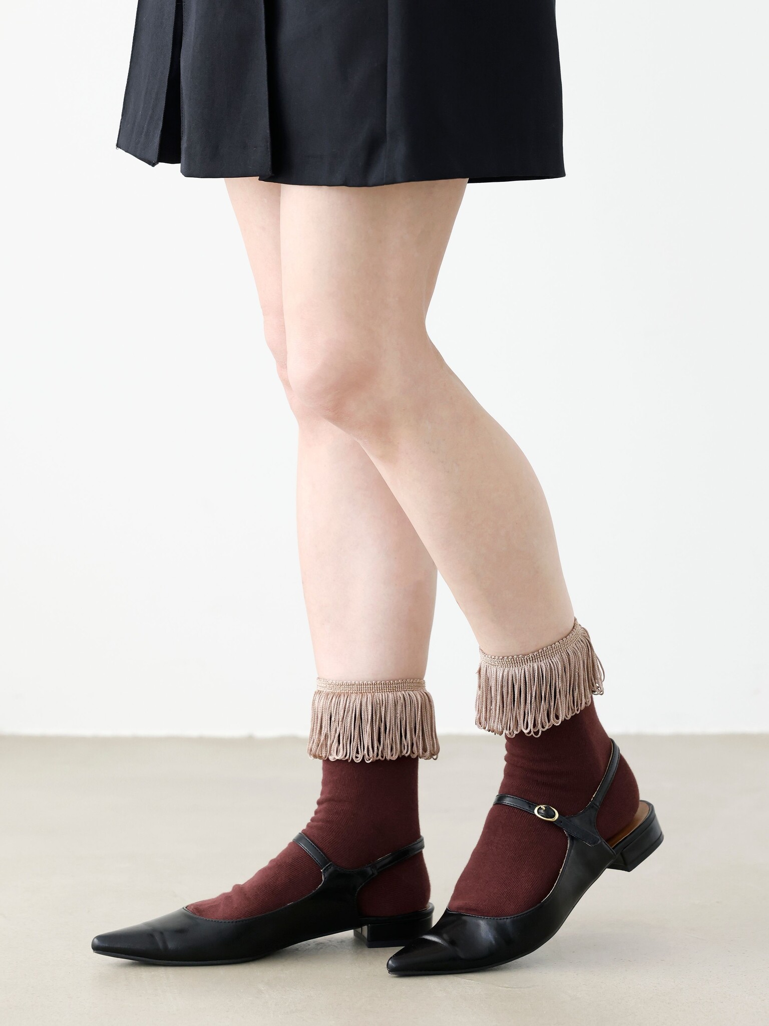 Meias de tornozelo com franjas de alta qualidade