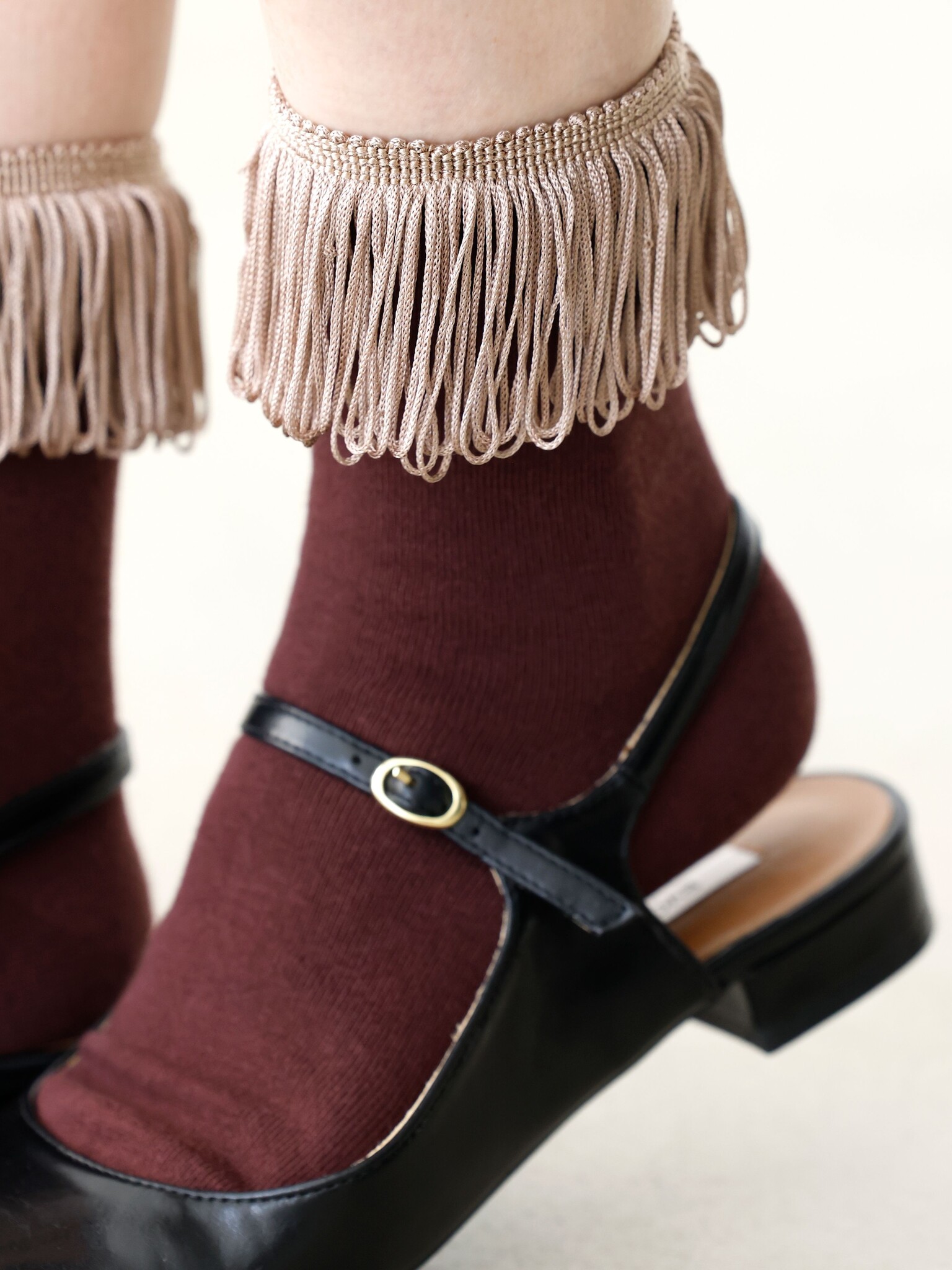 Meias de tornozelo com franjas de alta qualidade