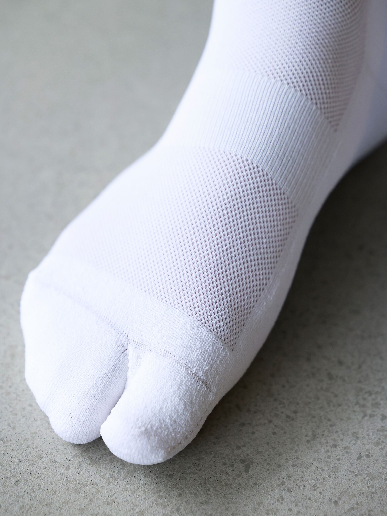 Meias Tabi até o tornozelo com acabamento em tecido atoalhado listrado Washi