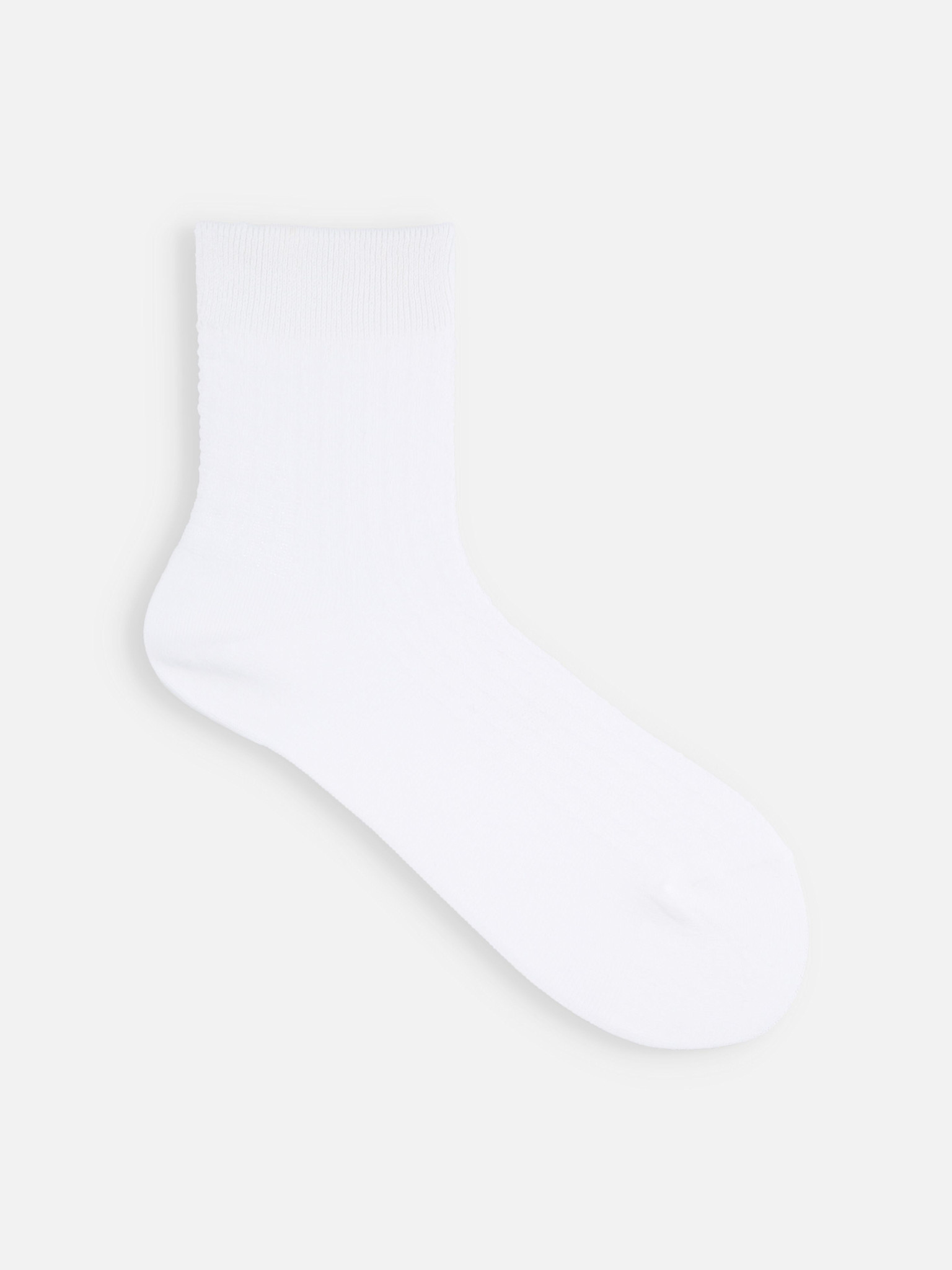 Socquette côtelée ajourée en fin Washi