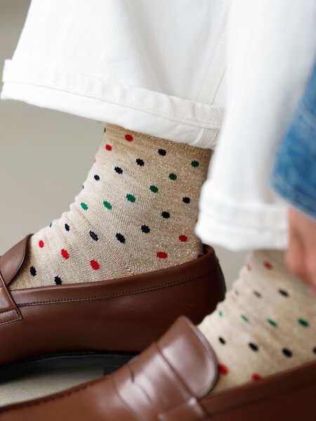 062130268 SQ à pois lamé multicolore