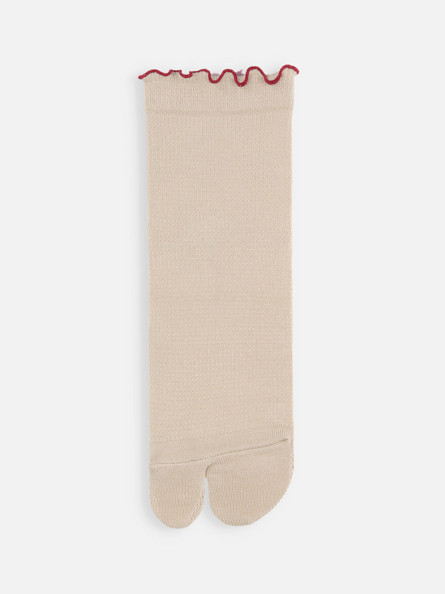 Calcetín tabi waffle borde merrow