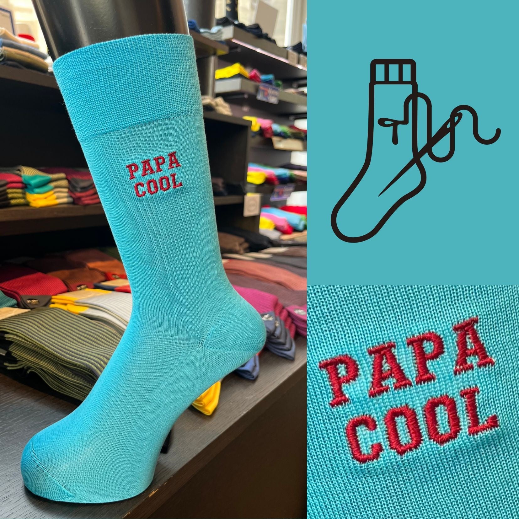 Beispiel für PAPA COOL Stickerei - Schriftart Nr. 6