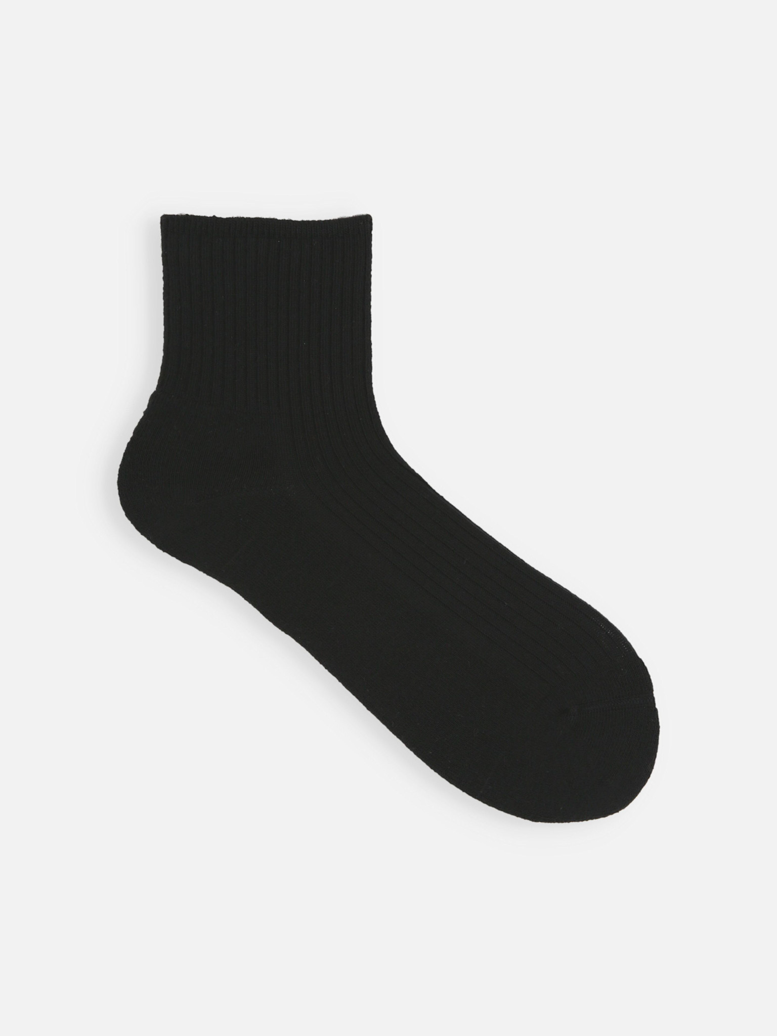 Supima Cotton Rib & Pile Low Crew Socks